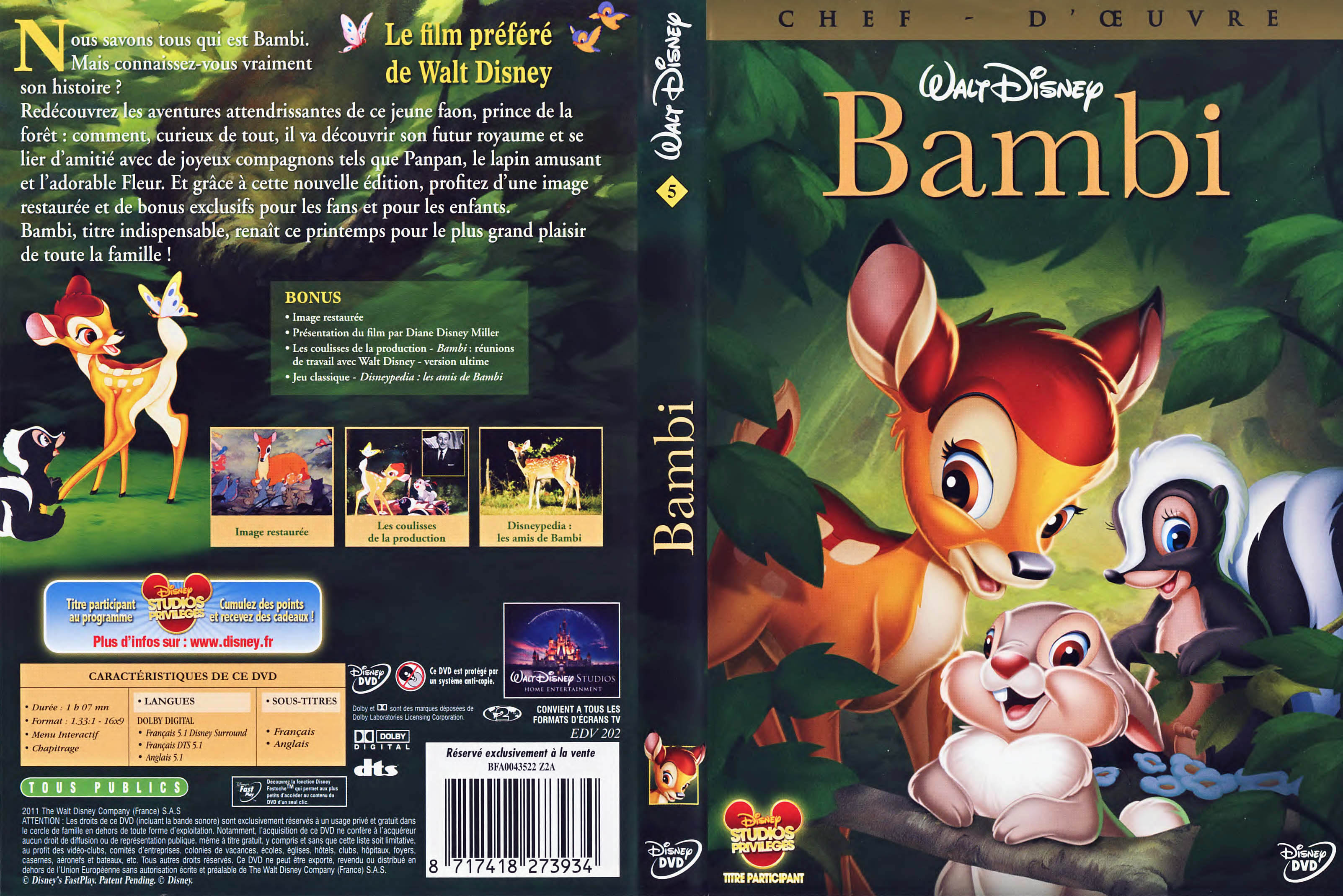 Jaquette DVD Bambi v4
