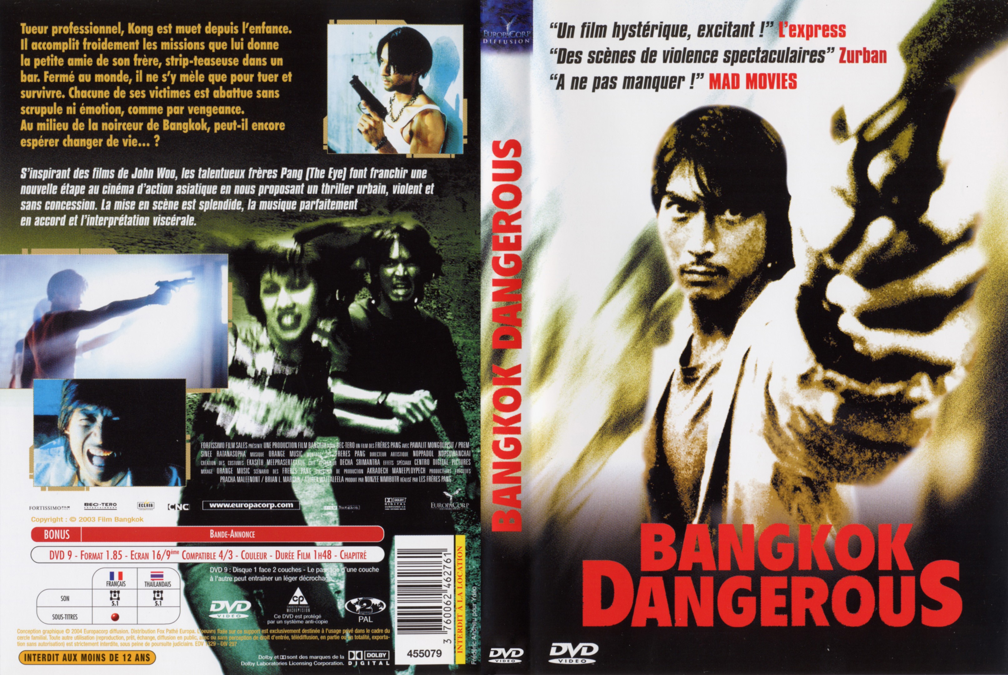 Jaquette DVD Bangkok dangerous