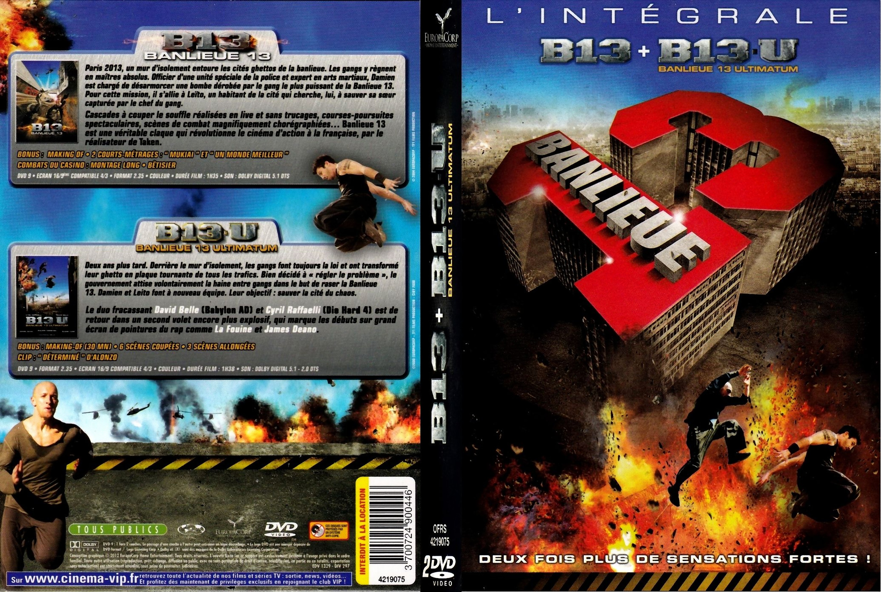 Jaquette DVD Banlieue 13 intgrale custom