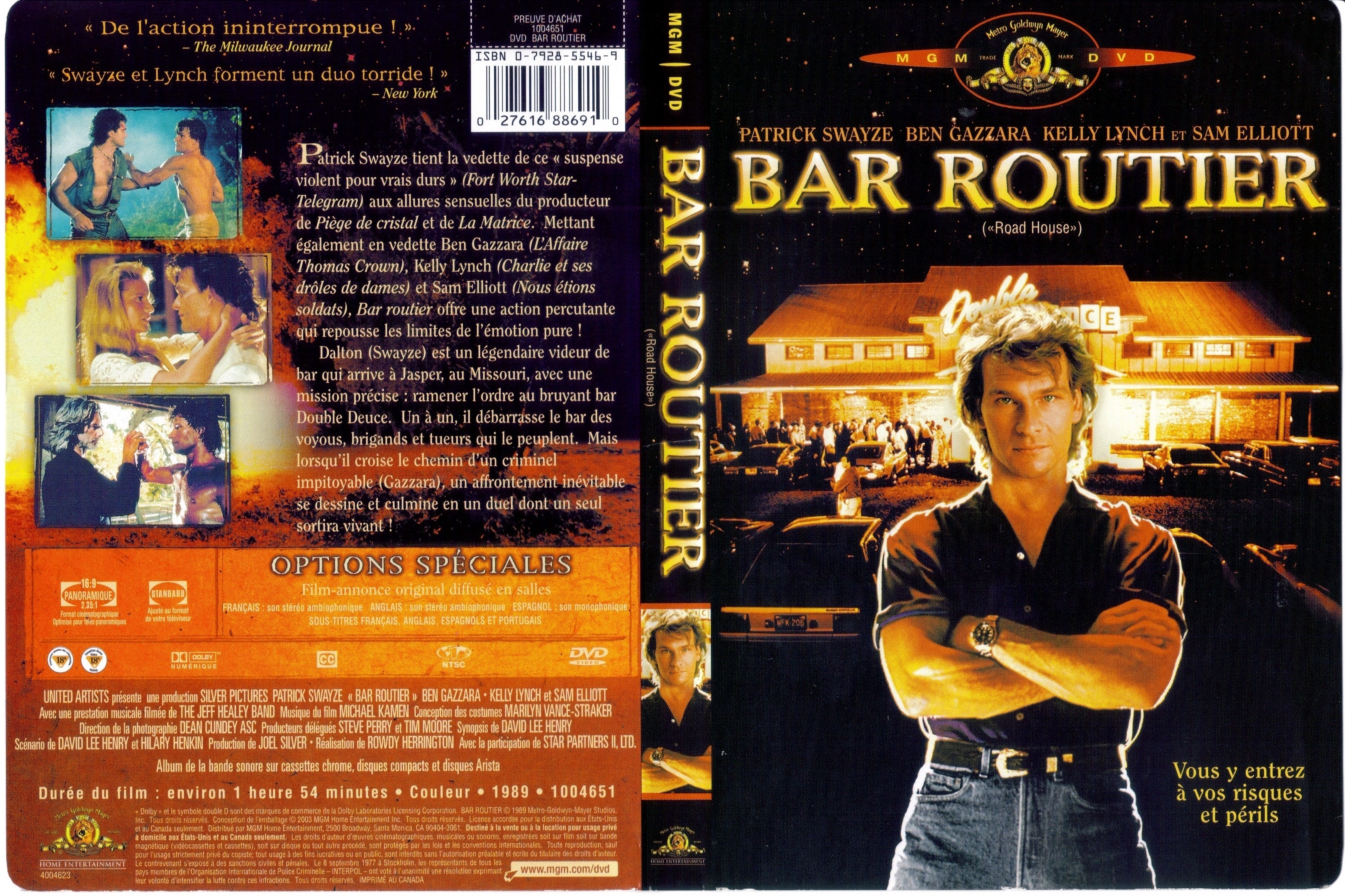 Jaquette DVD Bar routier - Road house (Canadienne)