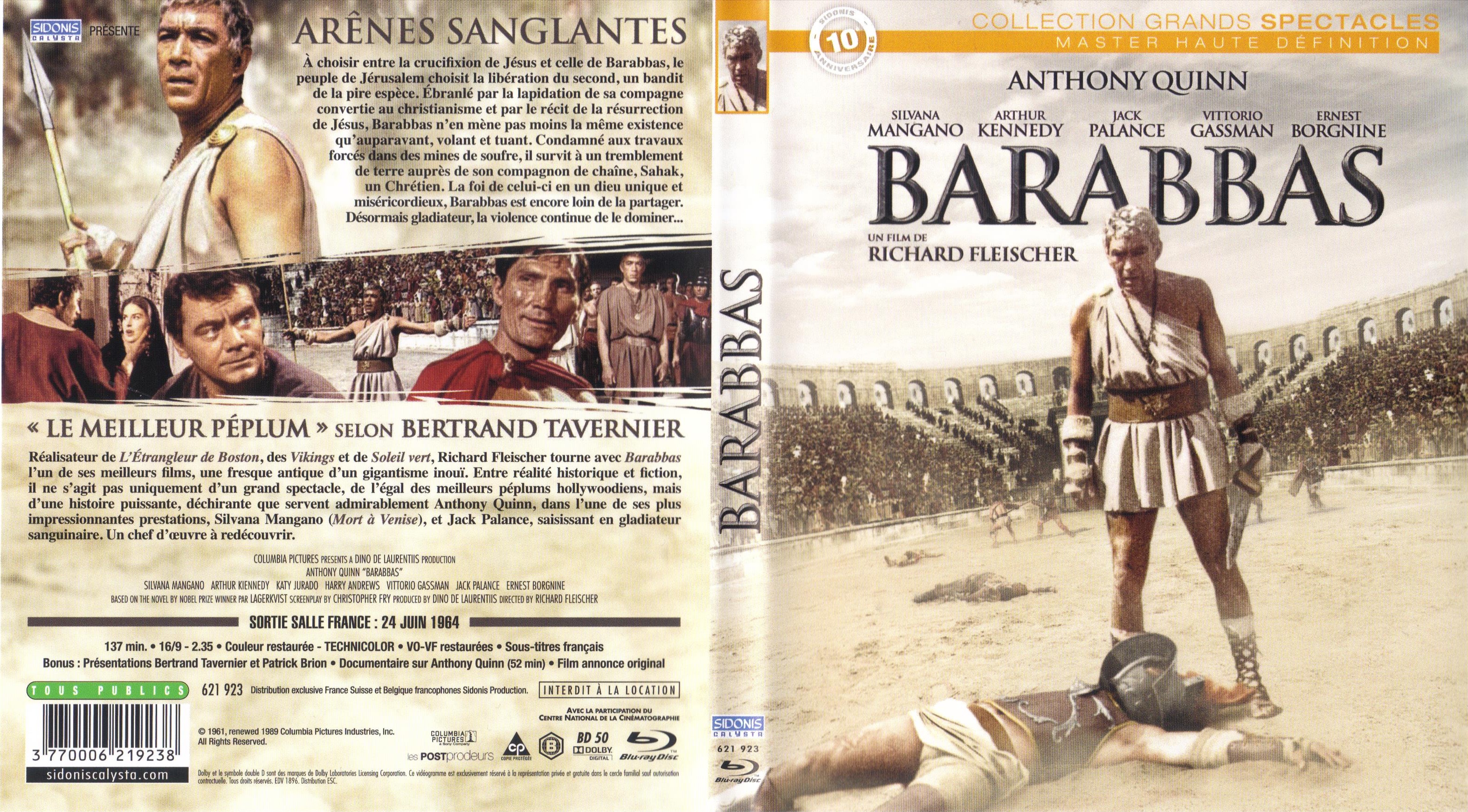 Jaquette DVD Barabbas (BLU-RAY)