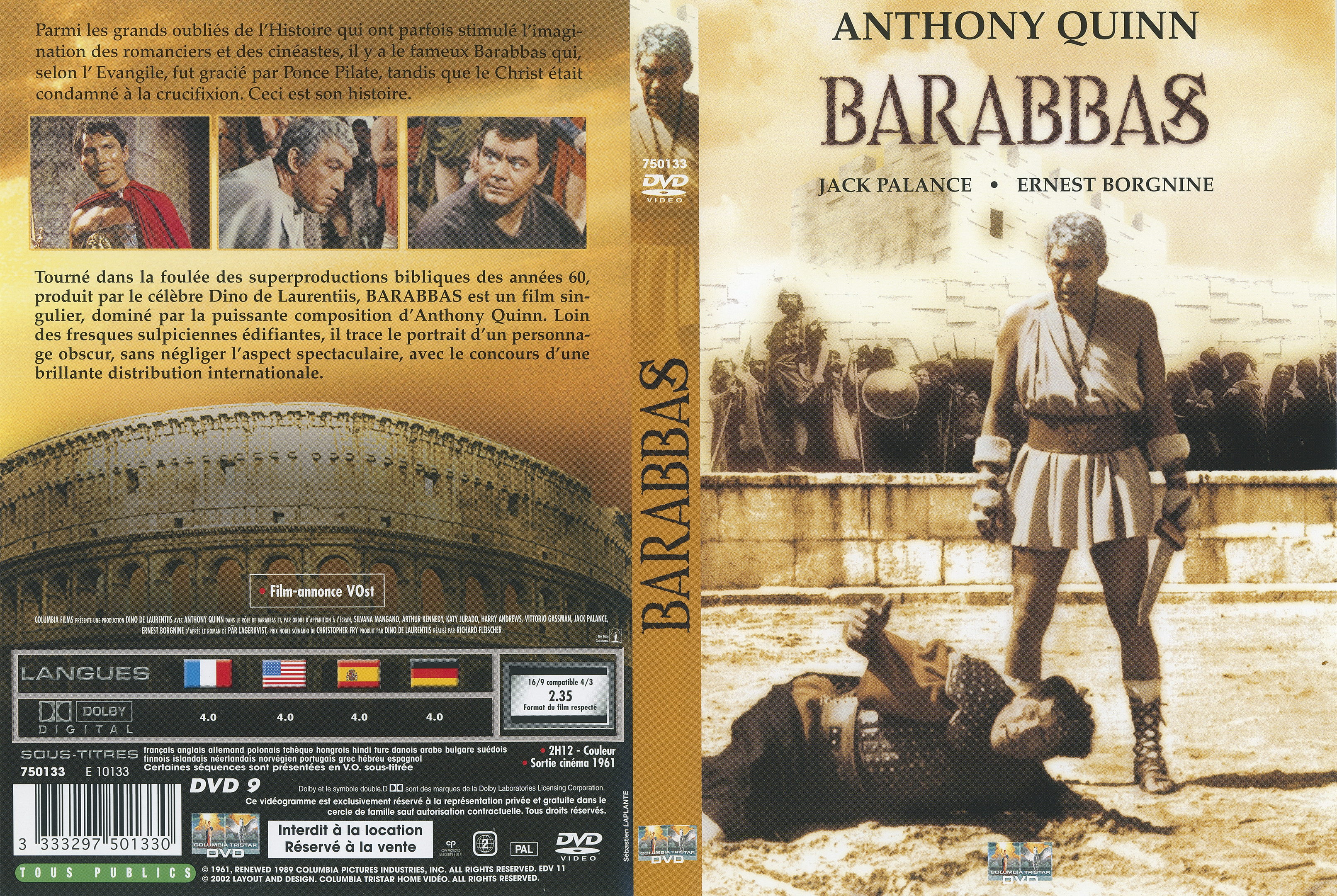 Jaquette DVD Barabbas v3
