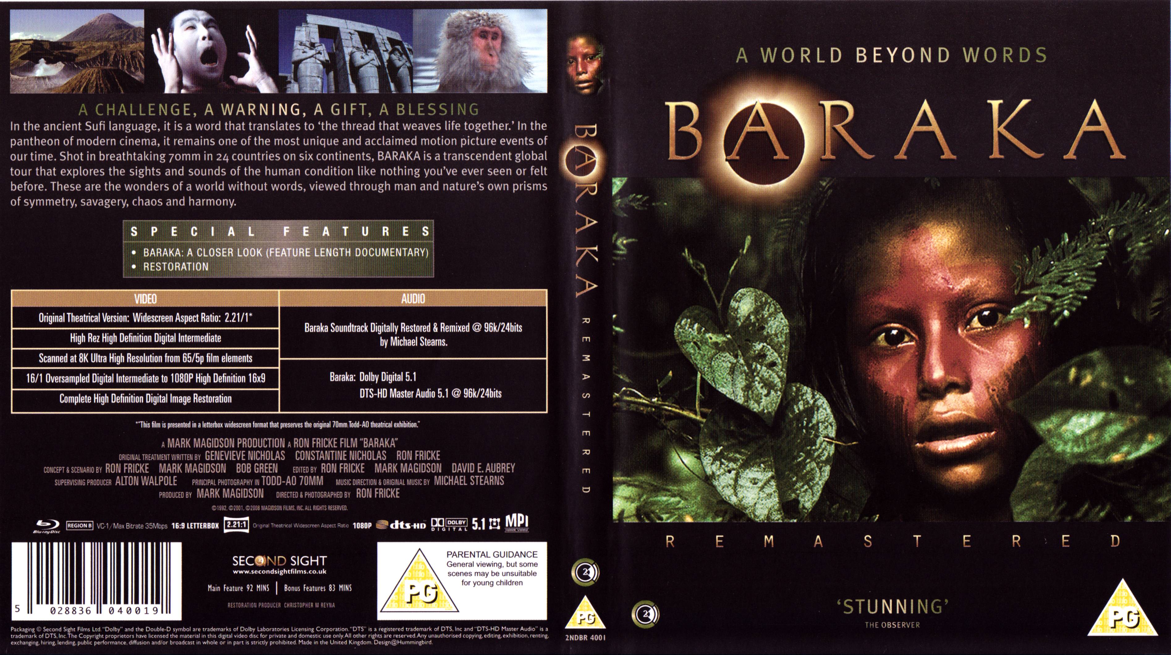 Jaquette DVD Baraka Zone 1 (BLU-RAY)