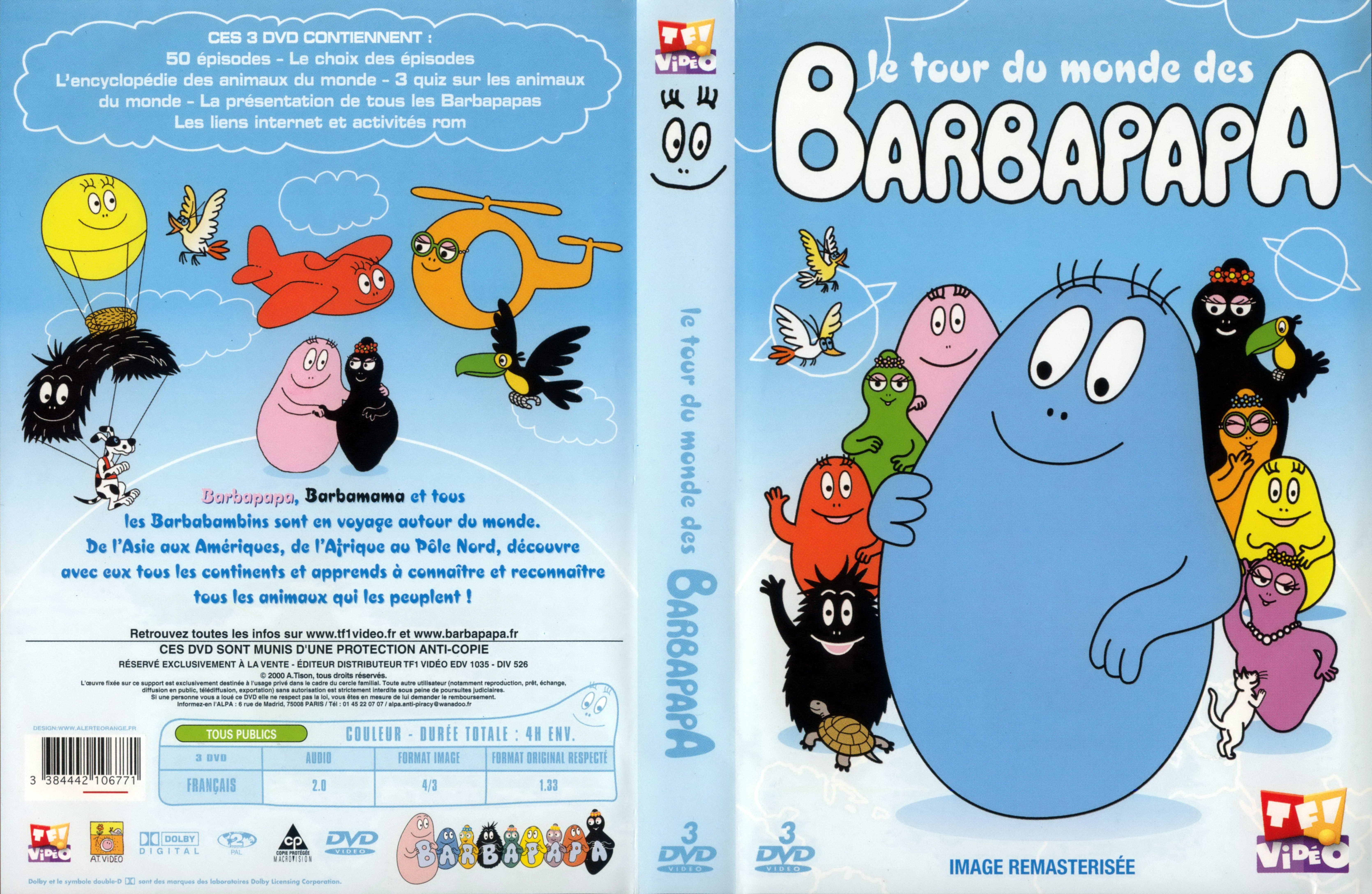 Jaquette DVD Barbapapa - Le tour du monde des Barbapapa