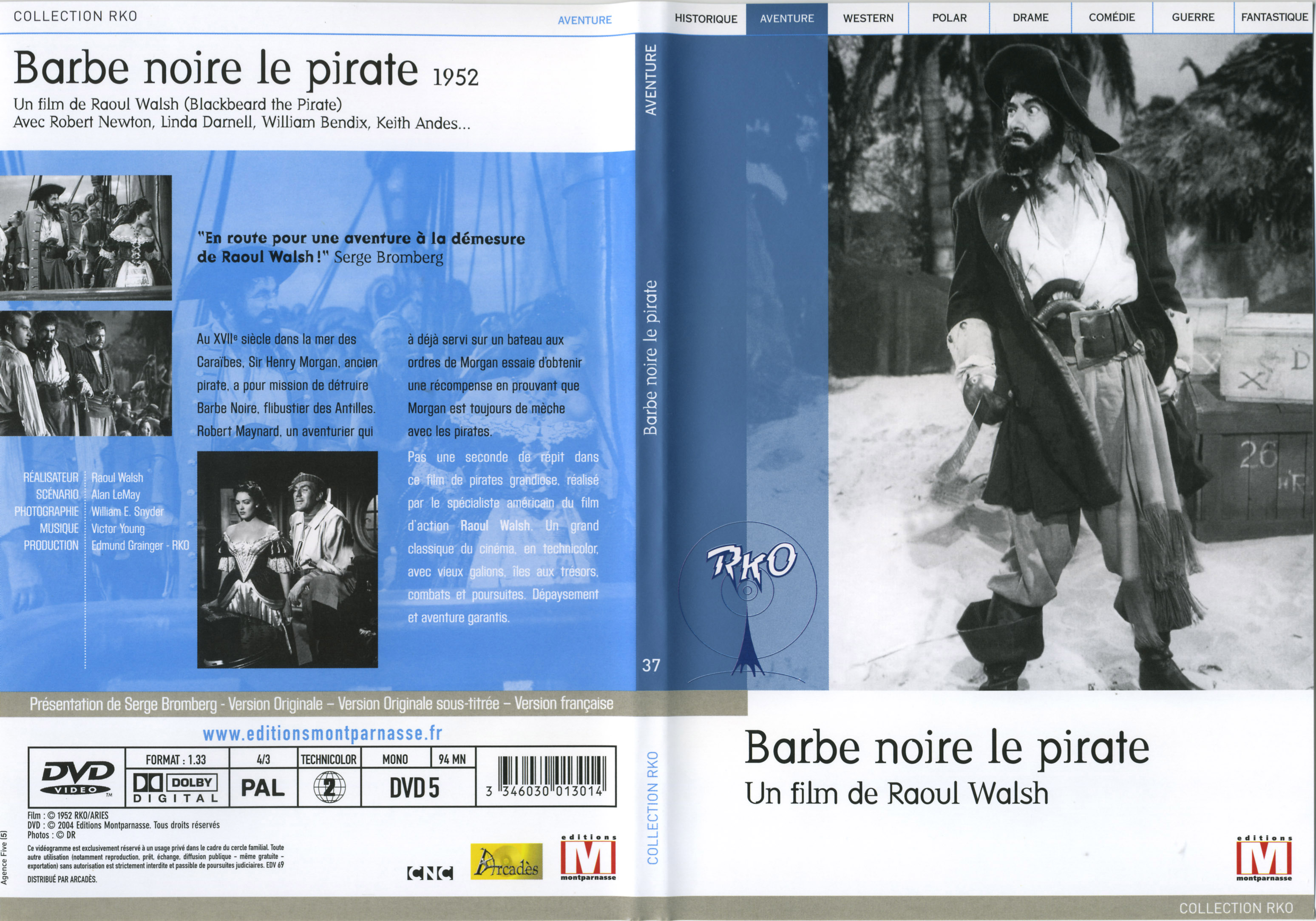 Jaquette DVD Barbe noire le pirate v2