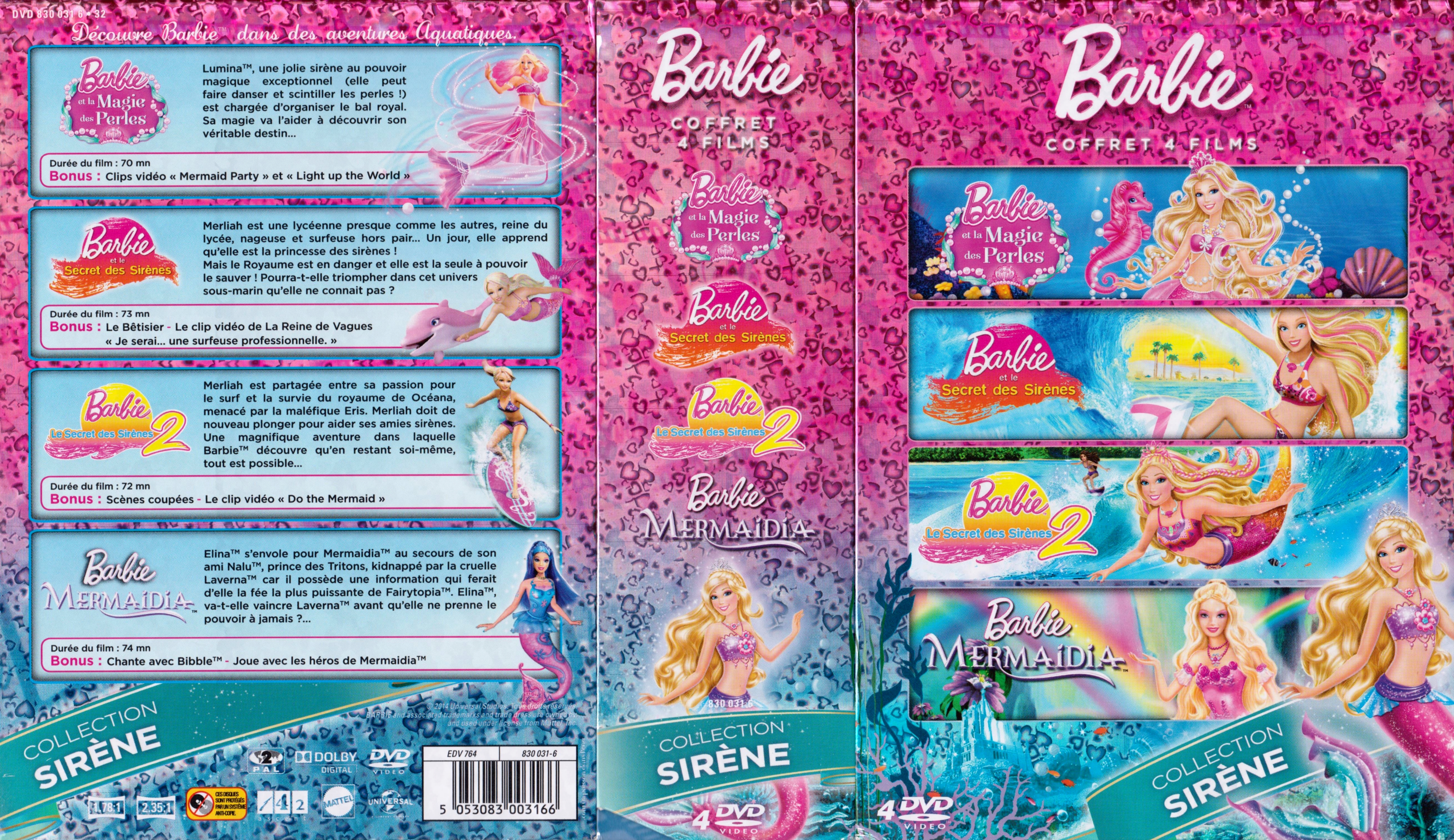 Jaquette DVD Barbie Collection Sirne COFFRET