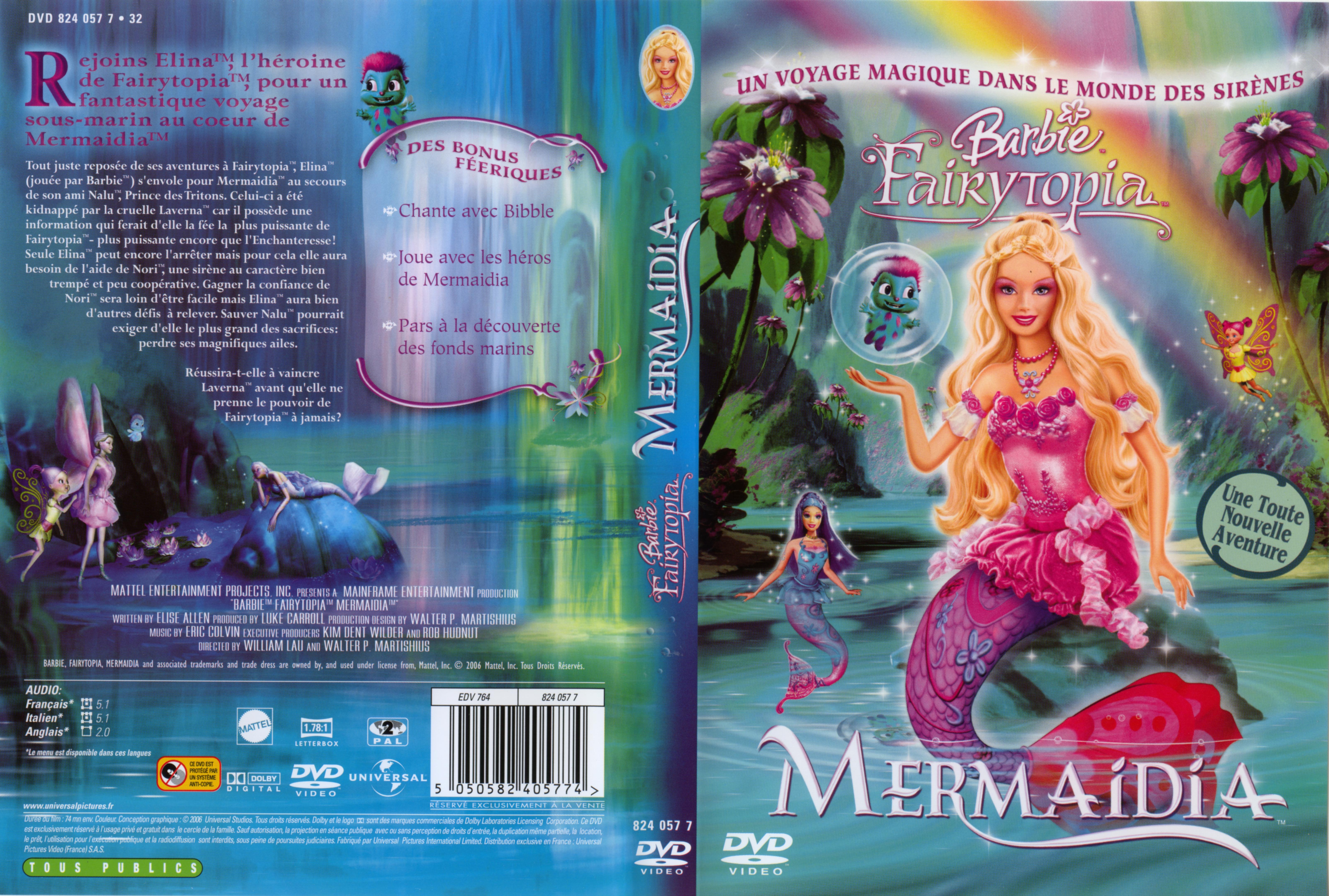 Jaquette DVD Barbie Fairytopia - Mermaidia