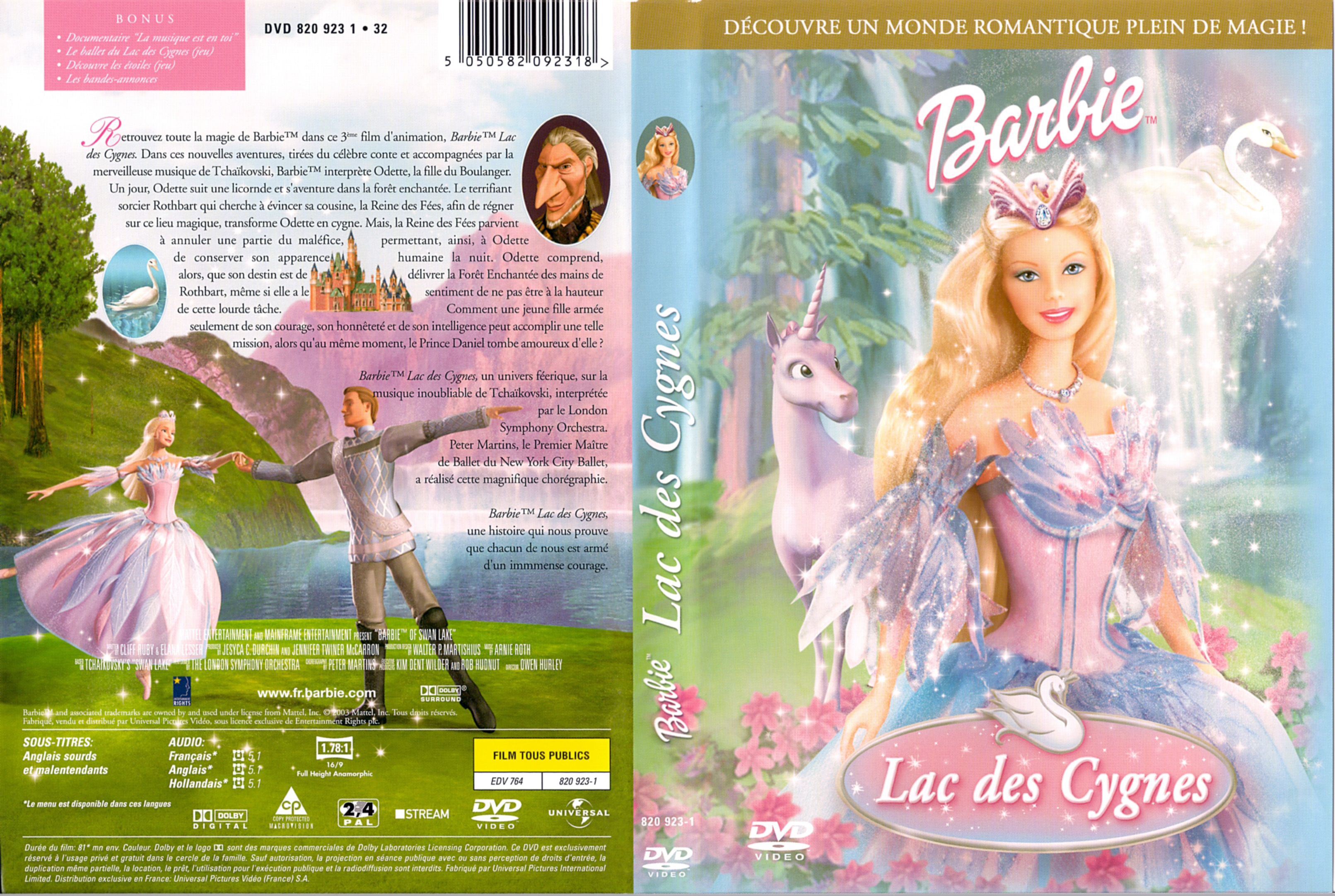 Jaquette DVD Barbie Lac des Cygnes v2