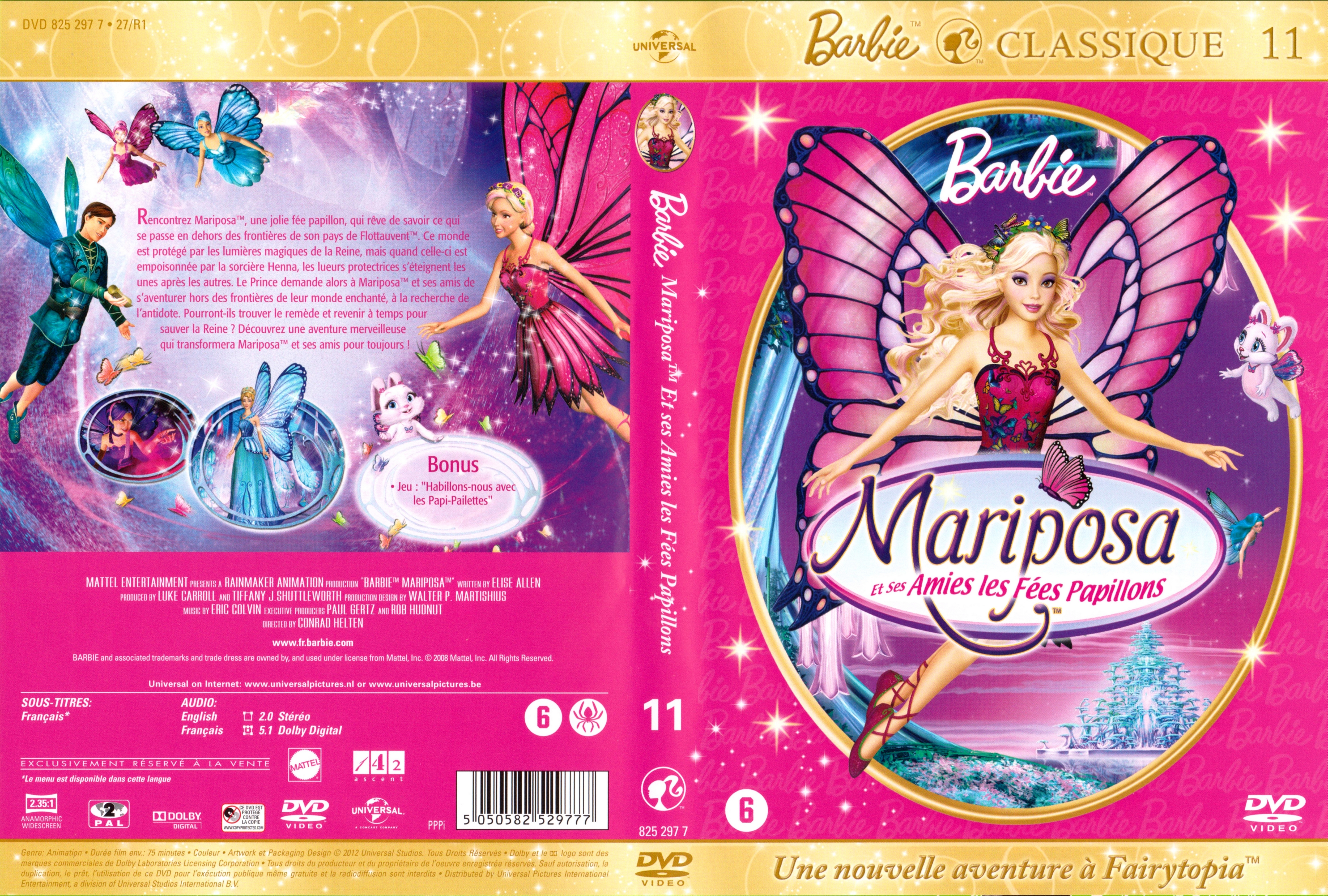 Jaquette DVD Barbie Mariposa et ses amies les fes papillons