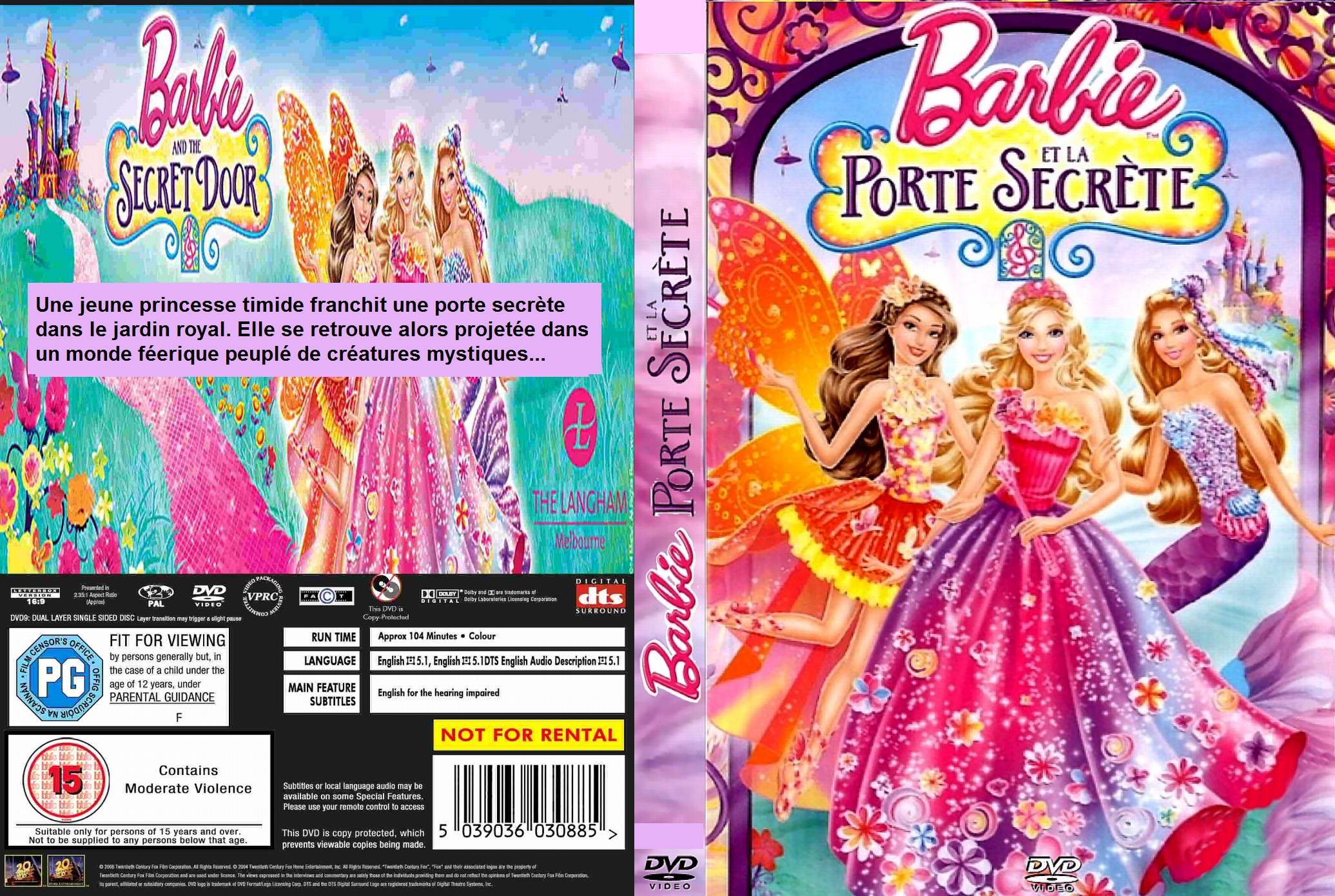 Jaquette DVD Barbie - Et la porte secrete custom
