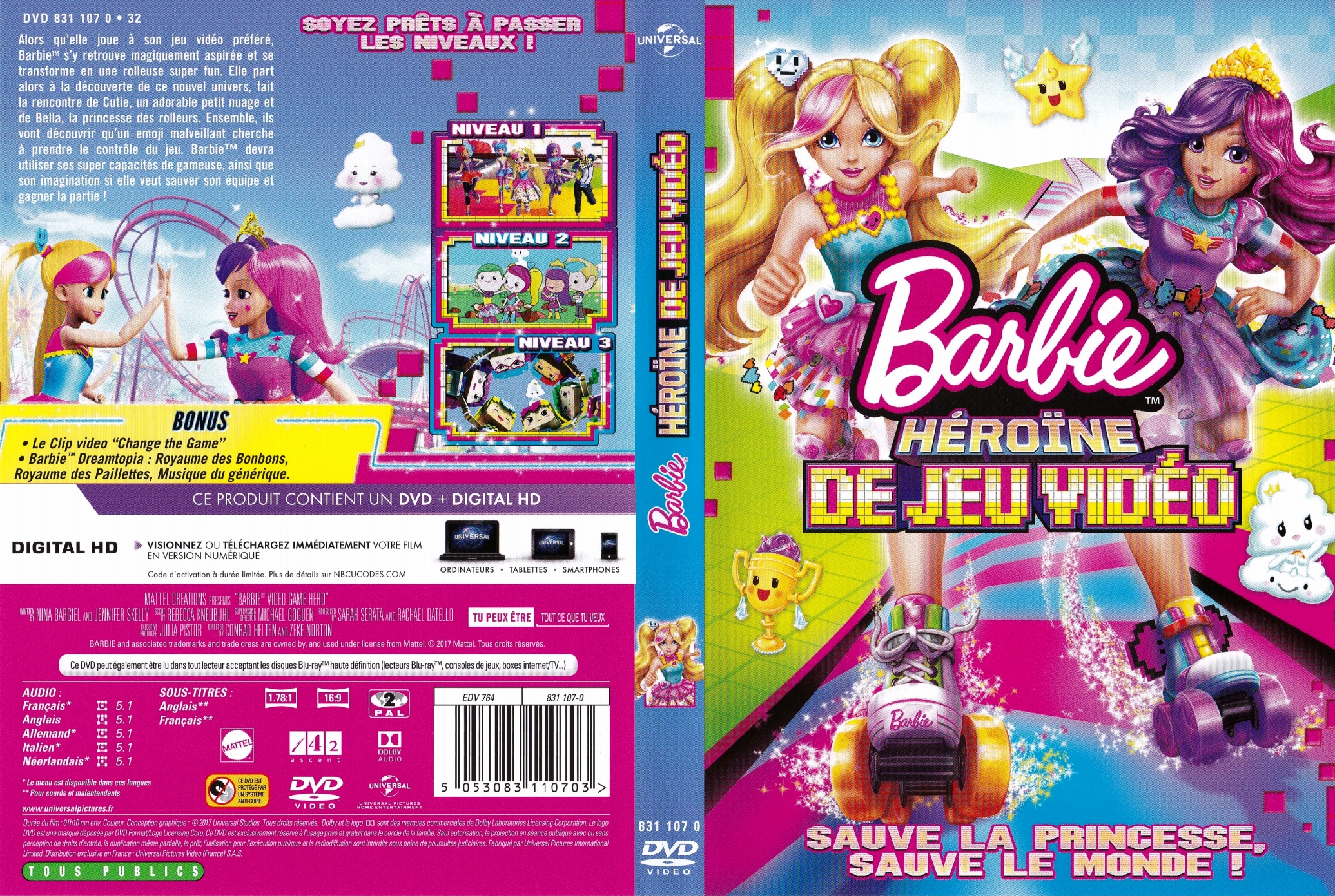 Jaquette DVD Barbie - Heroine de jeu video