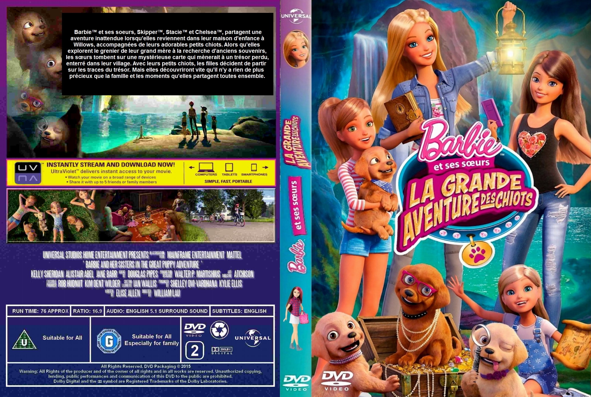 Jaquette DVD Barbie - la grande aventure des chiots custom