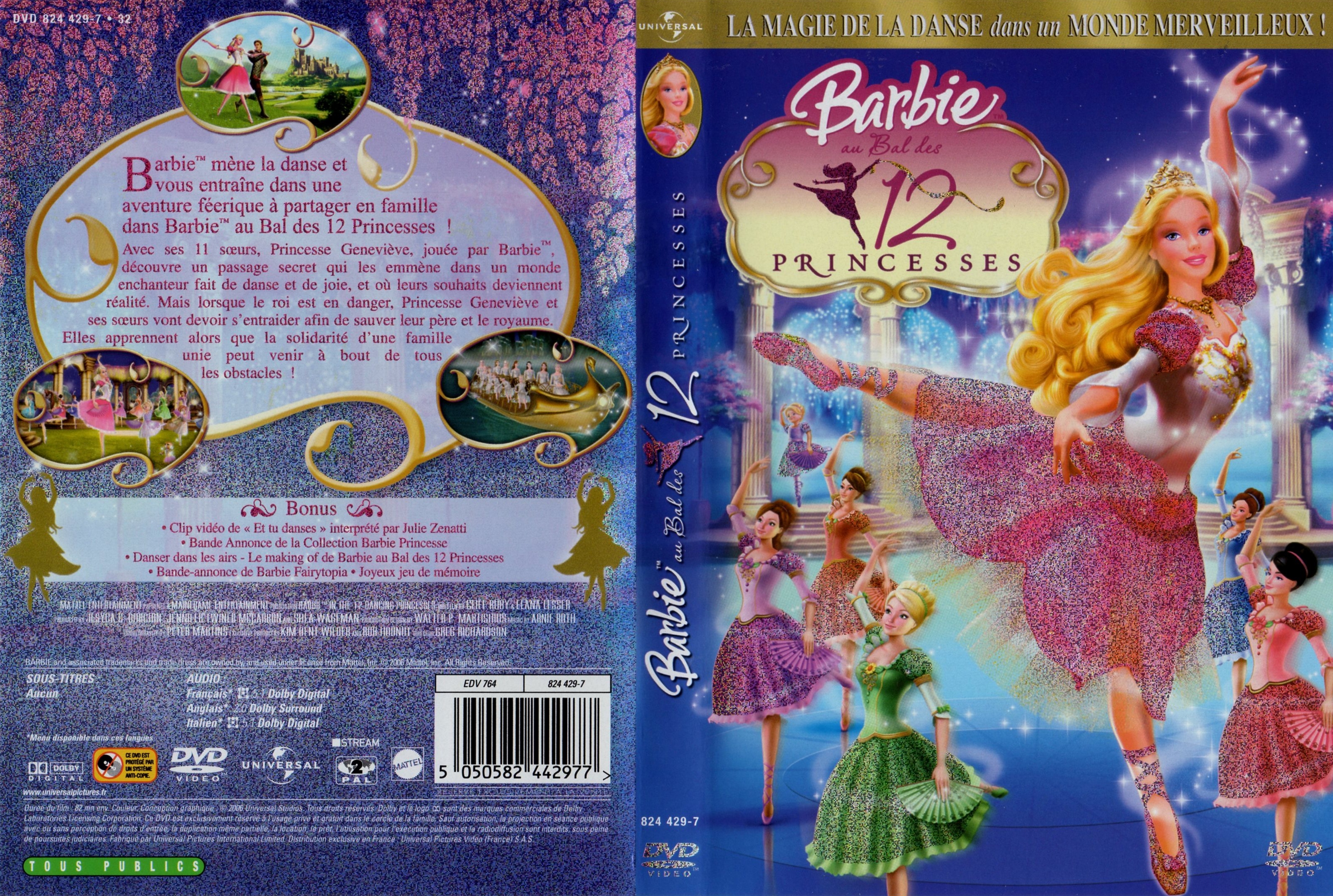 Jaquette DVD Barbie au bal des 12 princesses