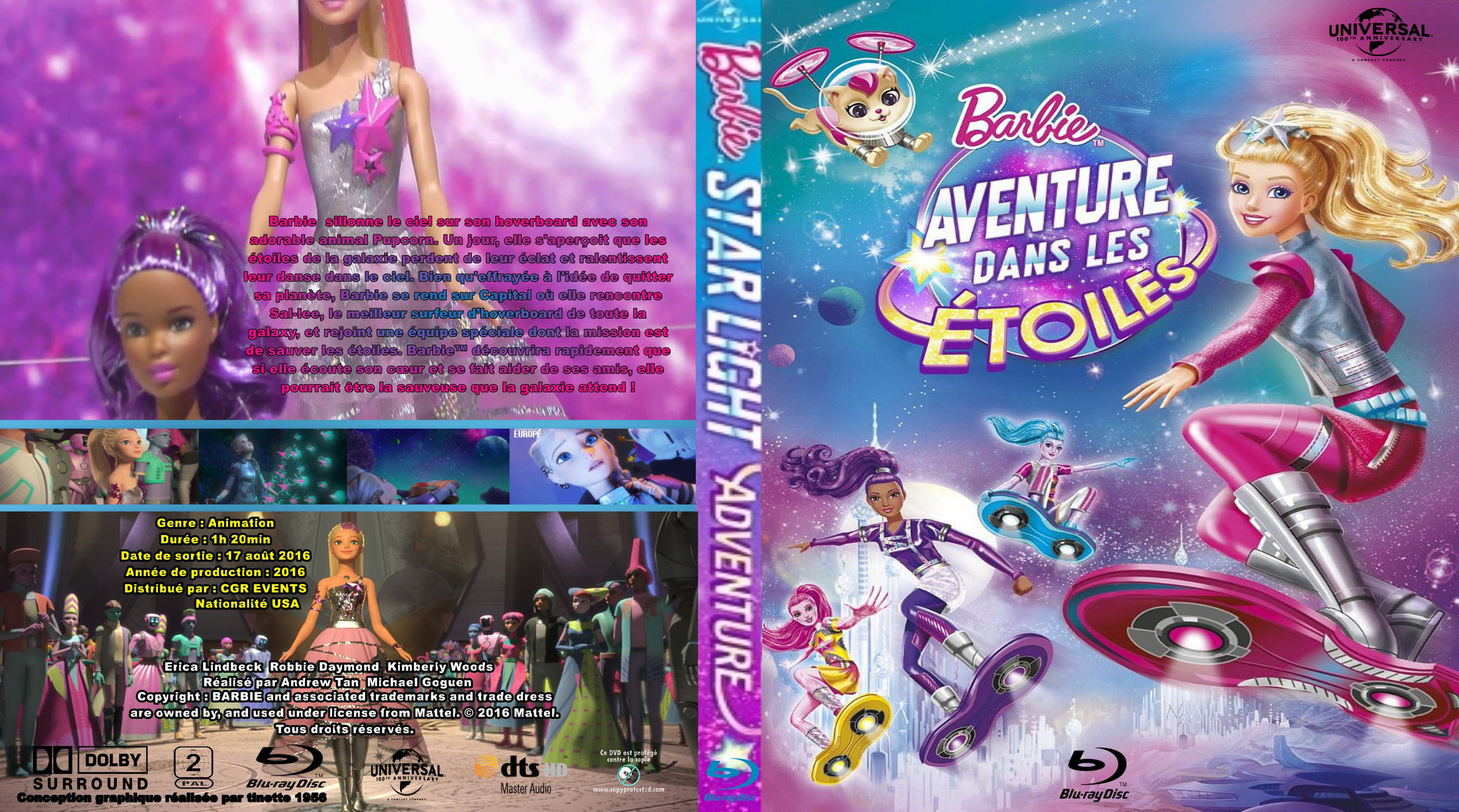 Jaquette DVD Barbie aventure dans les toiles custom (BLU-RAY)