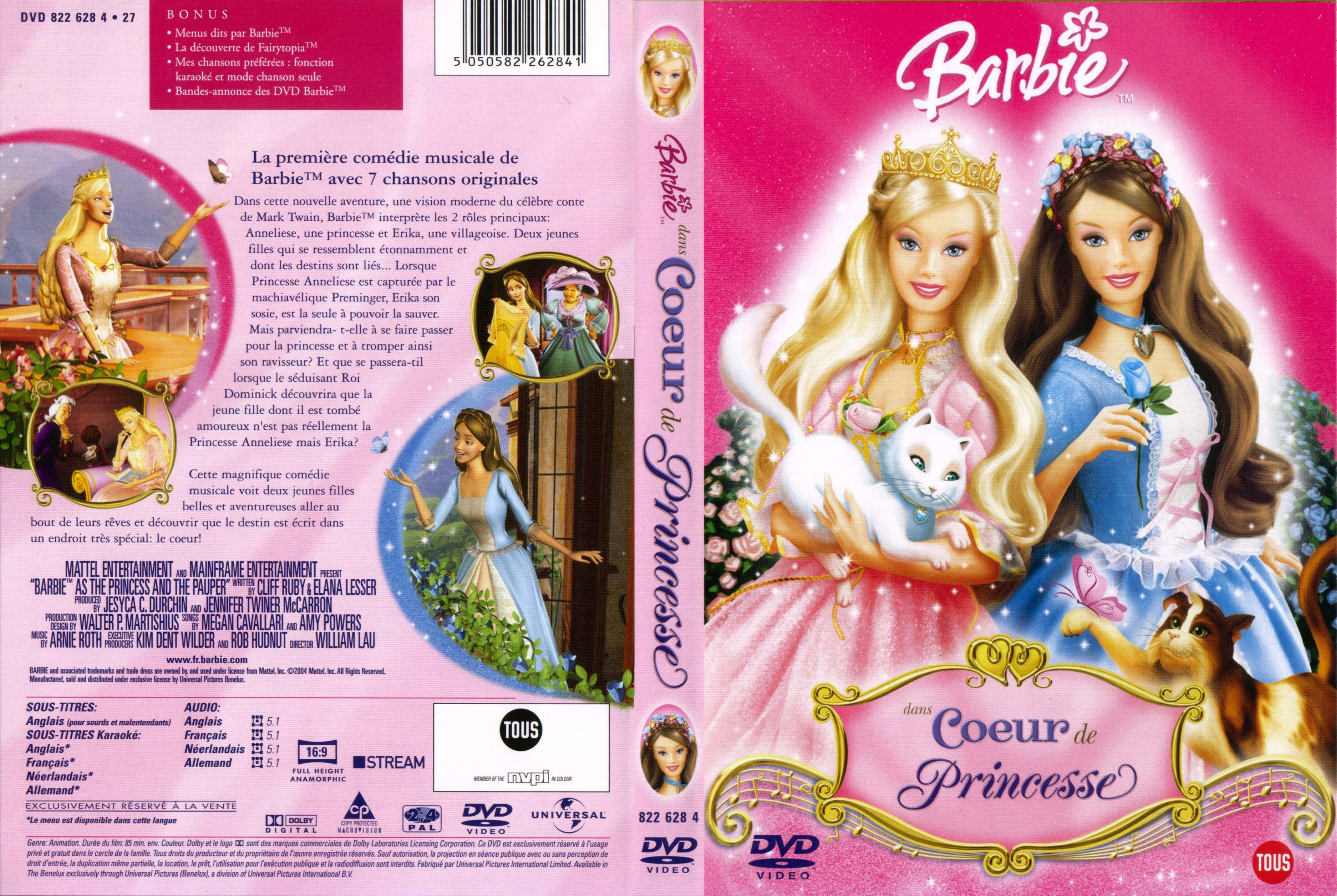 Jaquette DVD Barbie coeur de princesse
