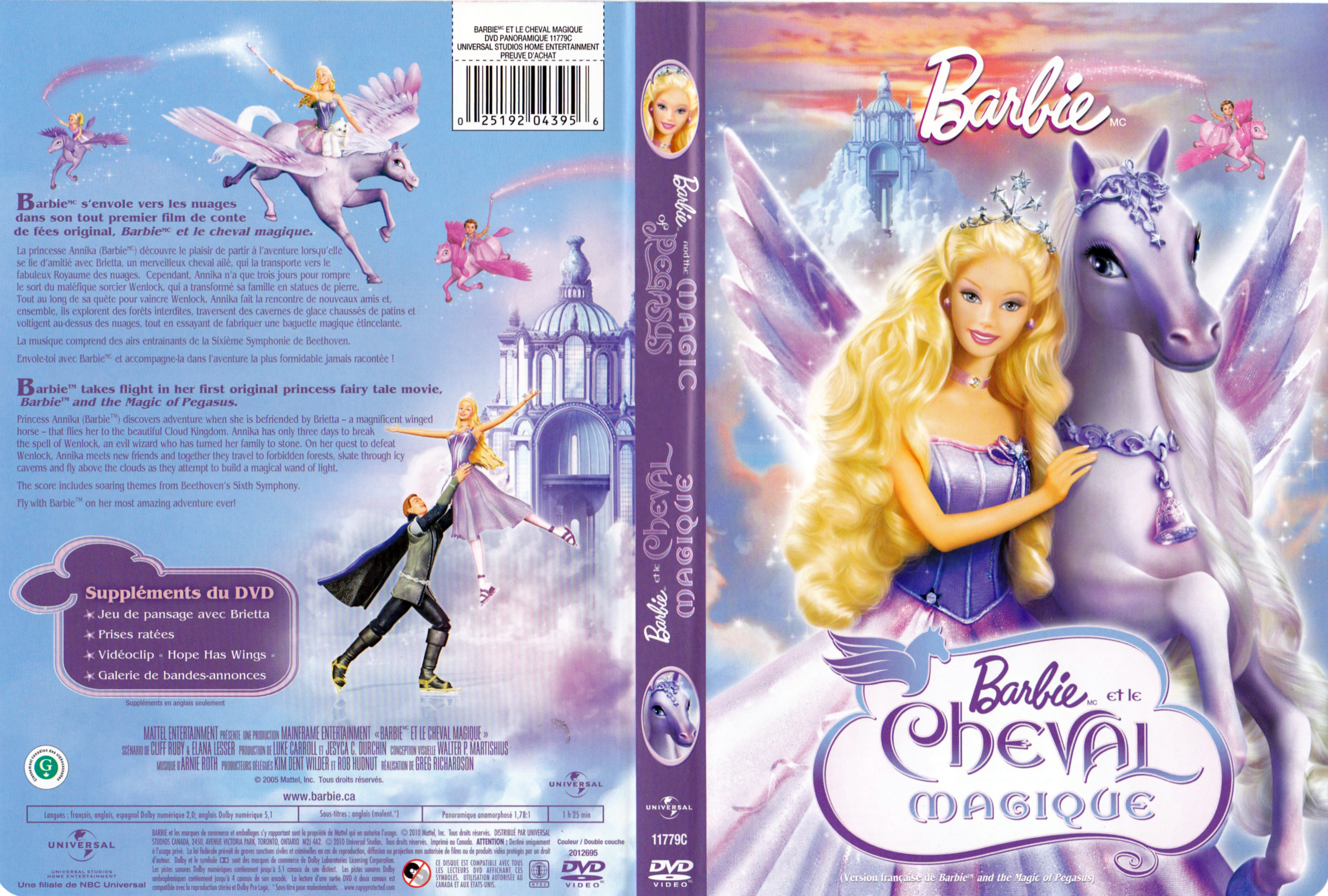 Jaquette DVD Barbie et le cheval magique - Barbie and the magic Pagasus (Canadienne)