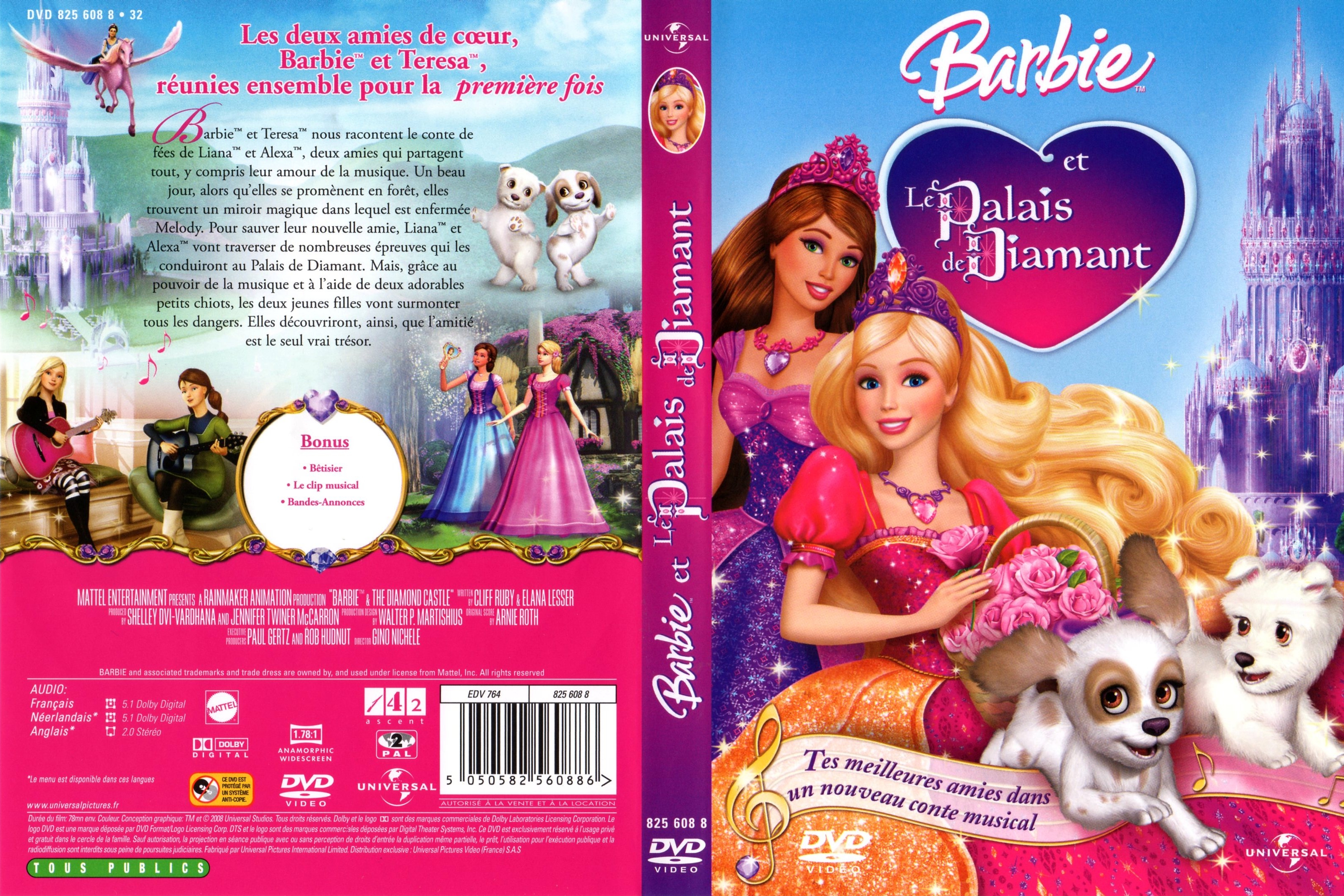 Jaquette DVD Barbie et le palais de diamant v2