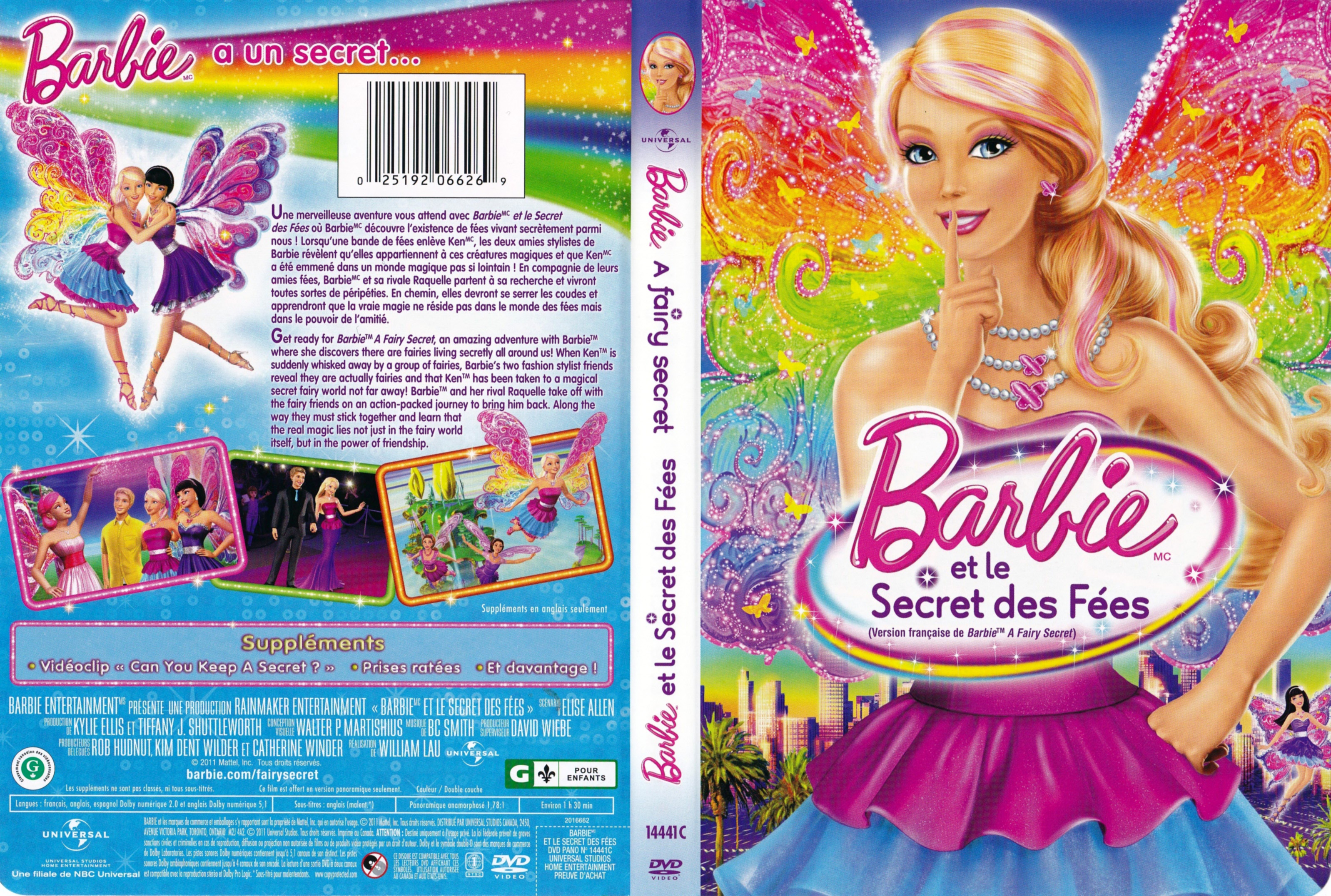 Jaquette DVD Barbie et le secret des fes - Barbie a fairy secret (Canadienne)