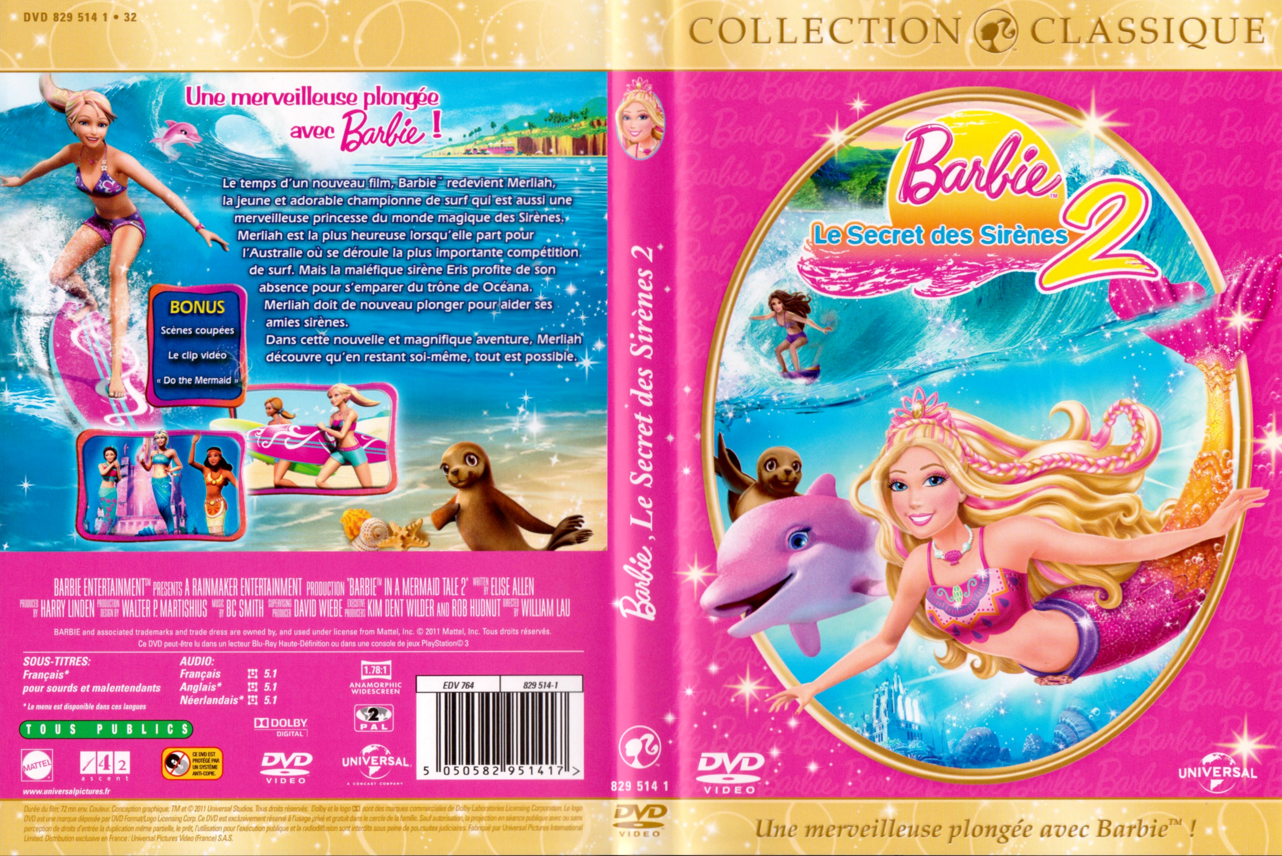 Jaquette DVD Barbie et le secret des sirnes 2