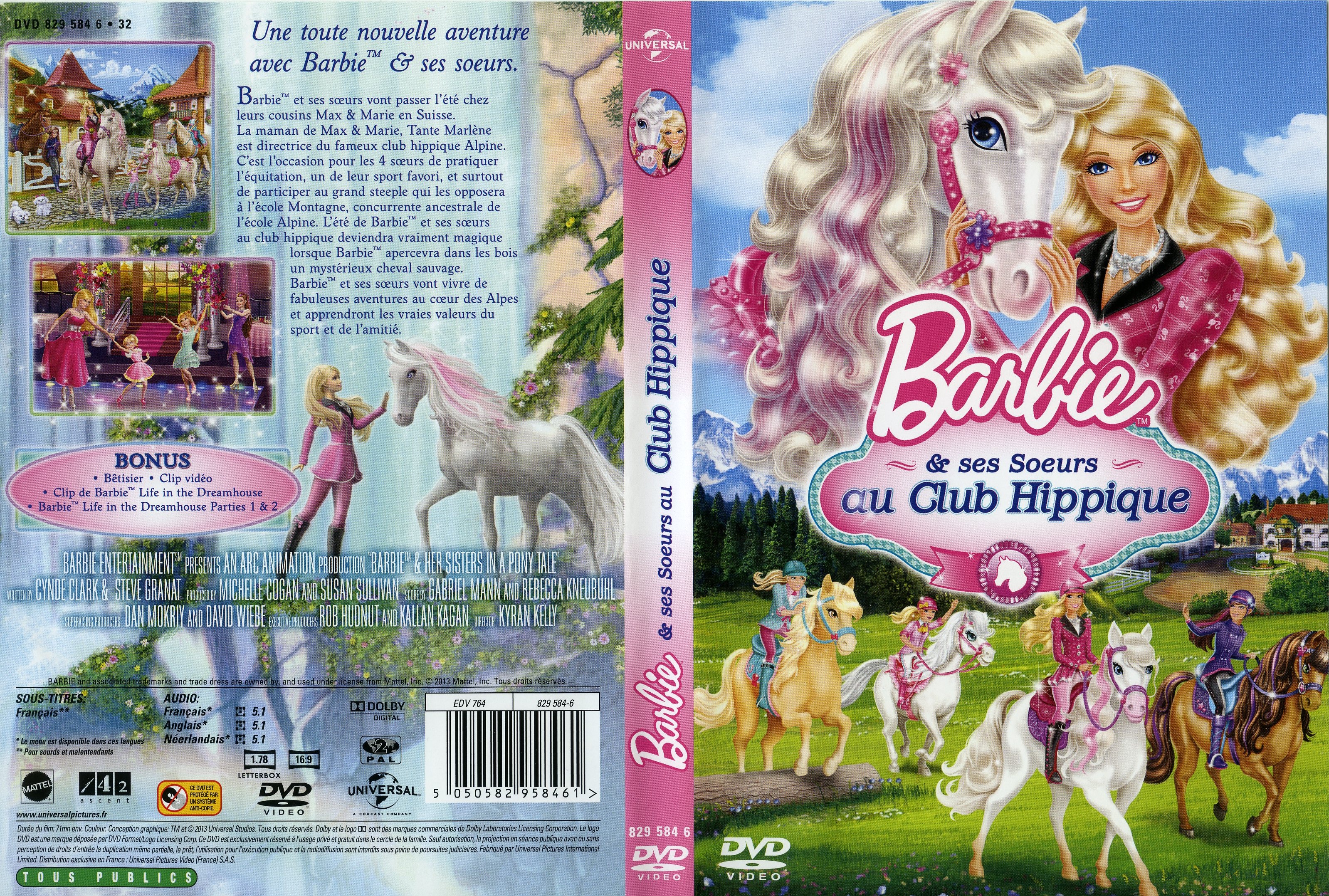 Jaquette DVD Barbie et ses soeurs au club hippique
