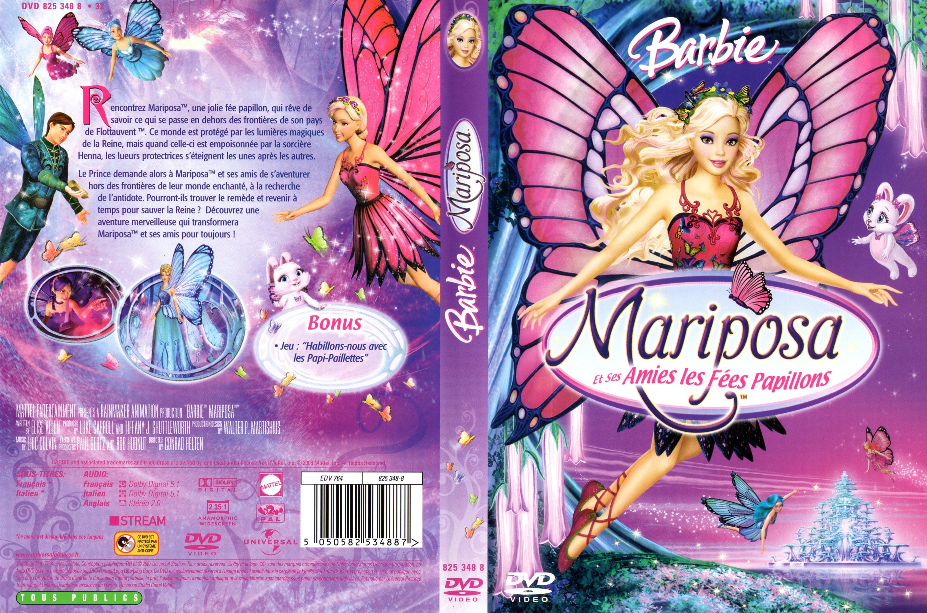 Jaquette DVD Barbie mariposa et ses amies les fes papillons