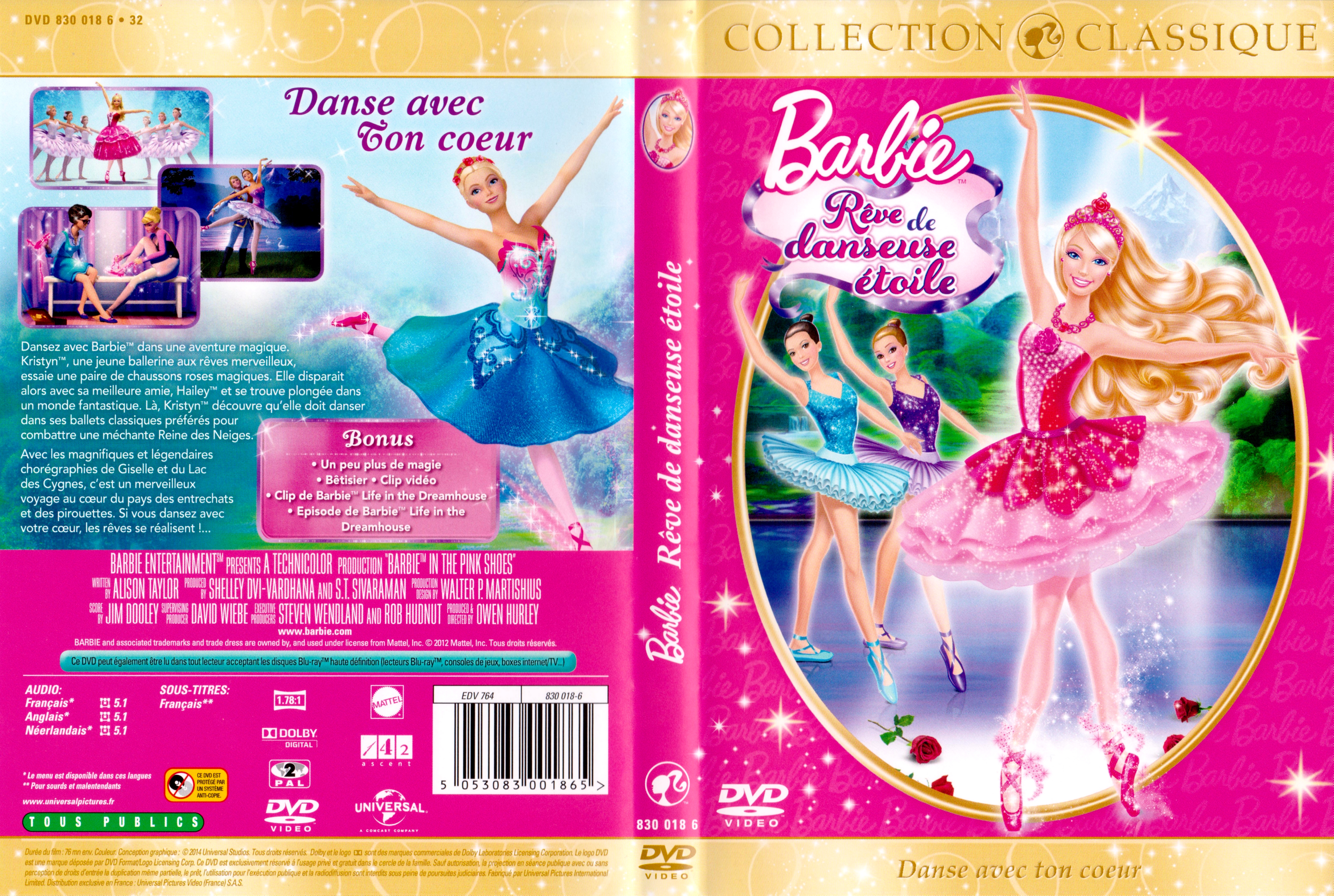 Jaquette DVD Barbie rve de danseuse toile