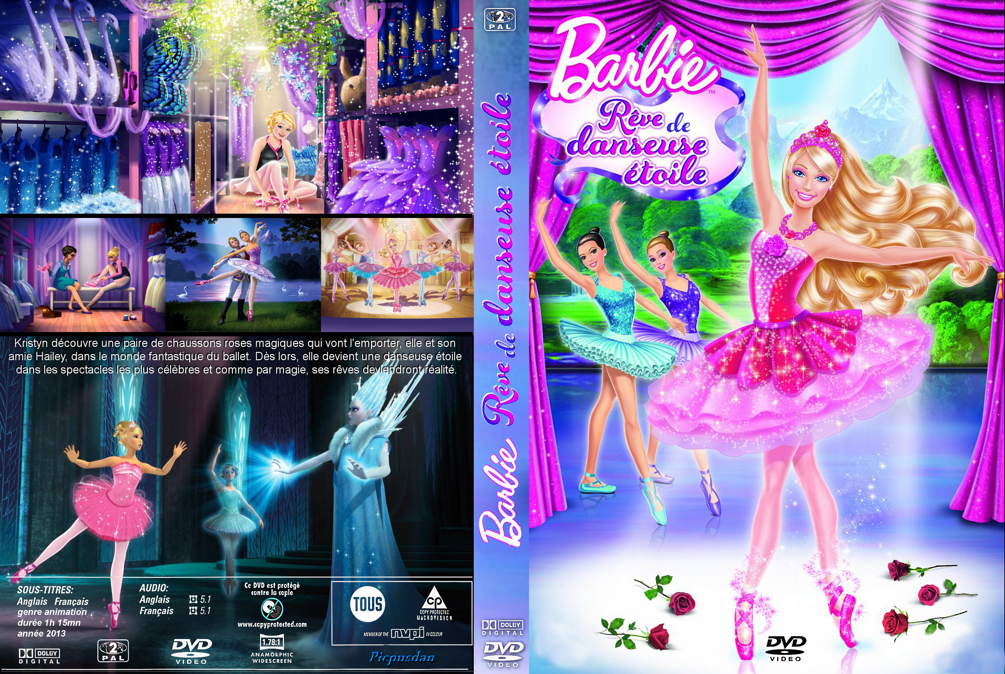 Jaquette DVD Barbie rve de danseuse toile custom