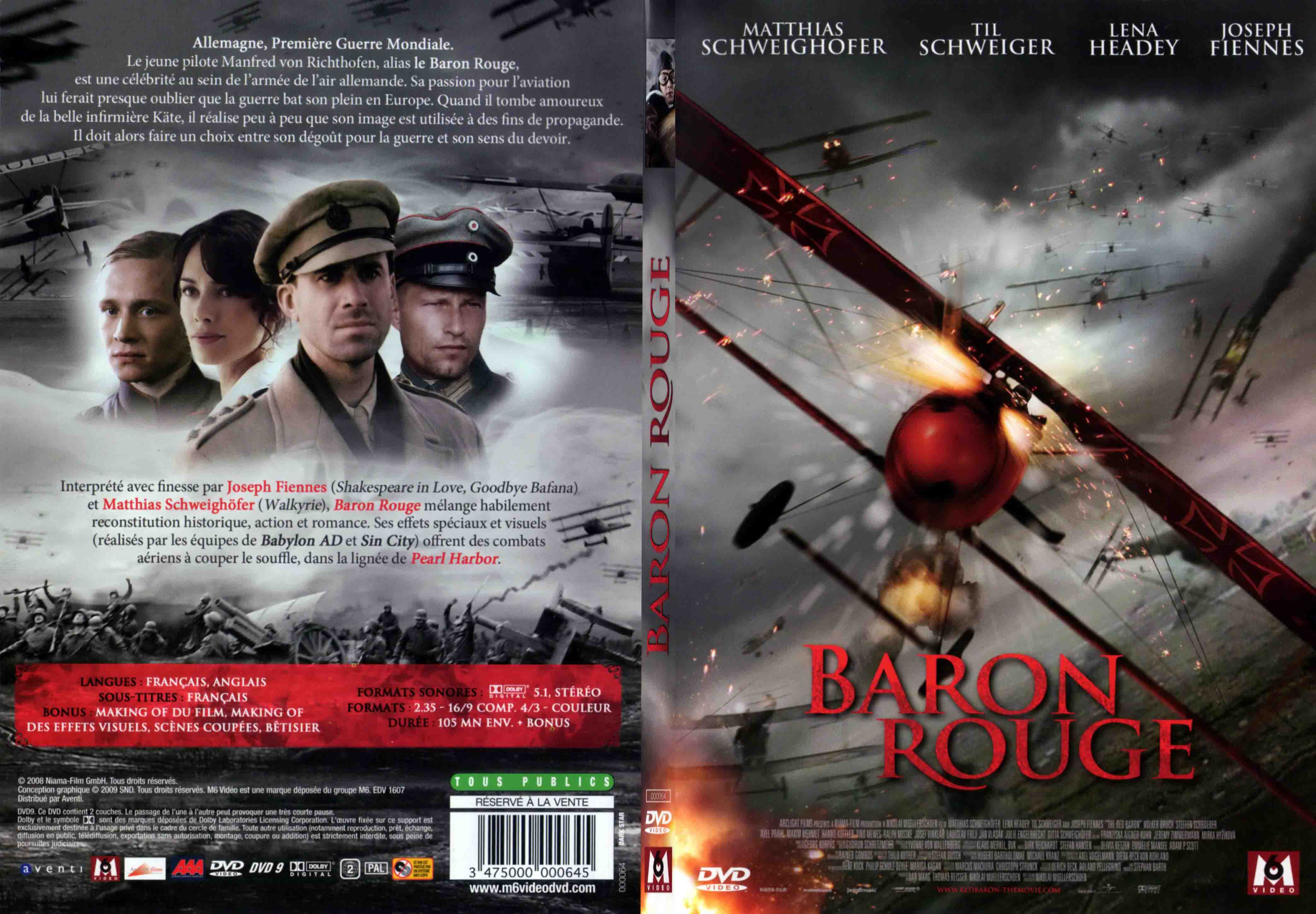 Jaquette DVD Baron rouge - SLIM