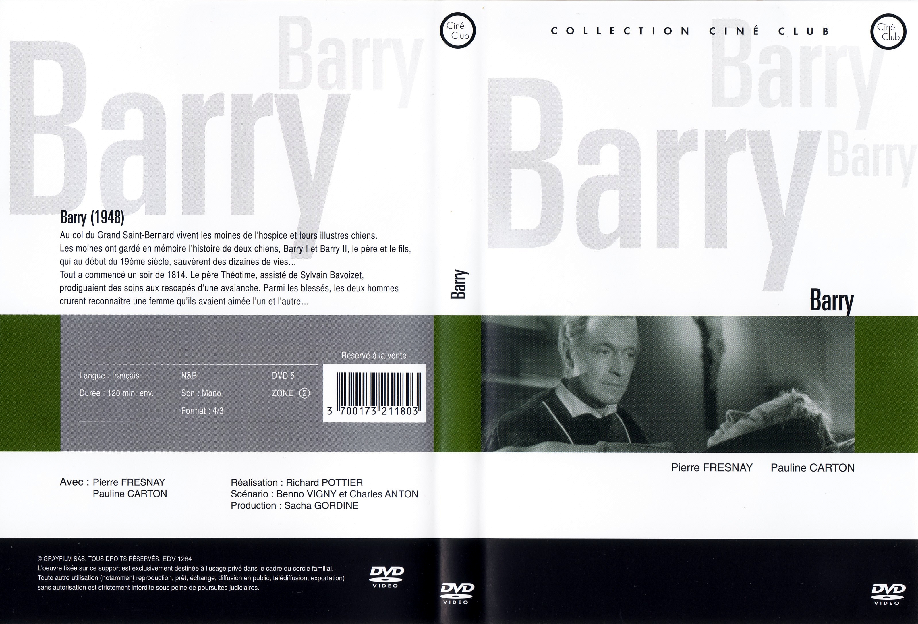 Jaquette DVD Barry