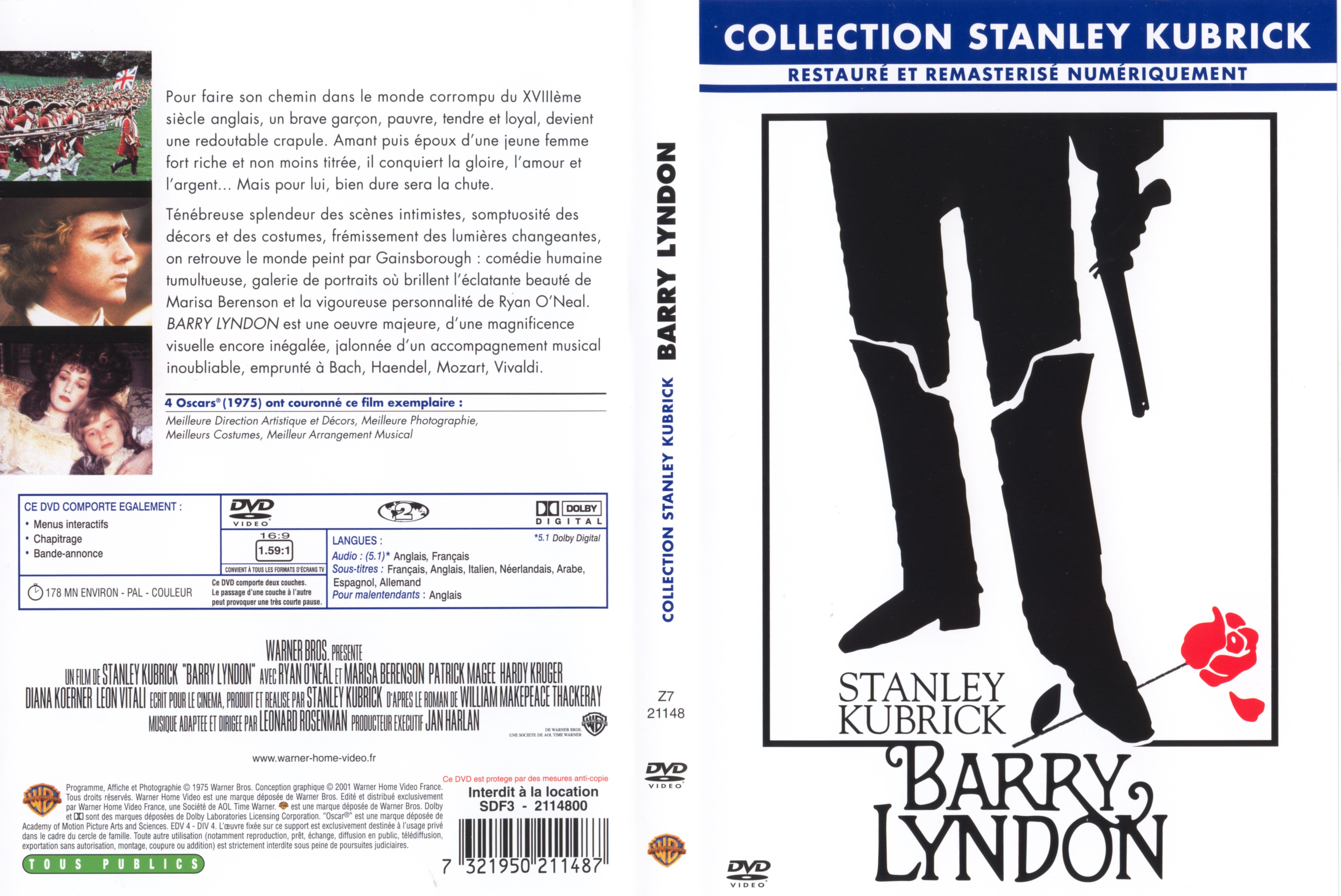 Jaquette DVD Barry Lyndon
