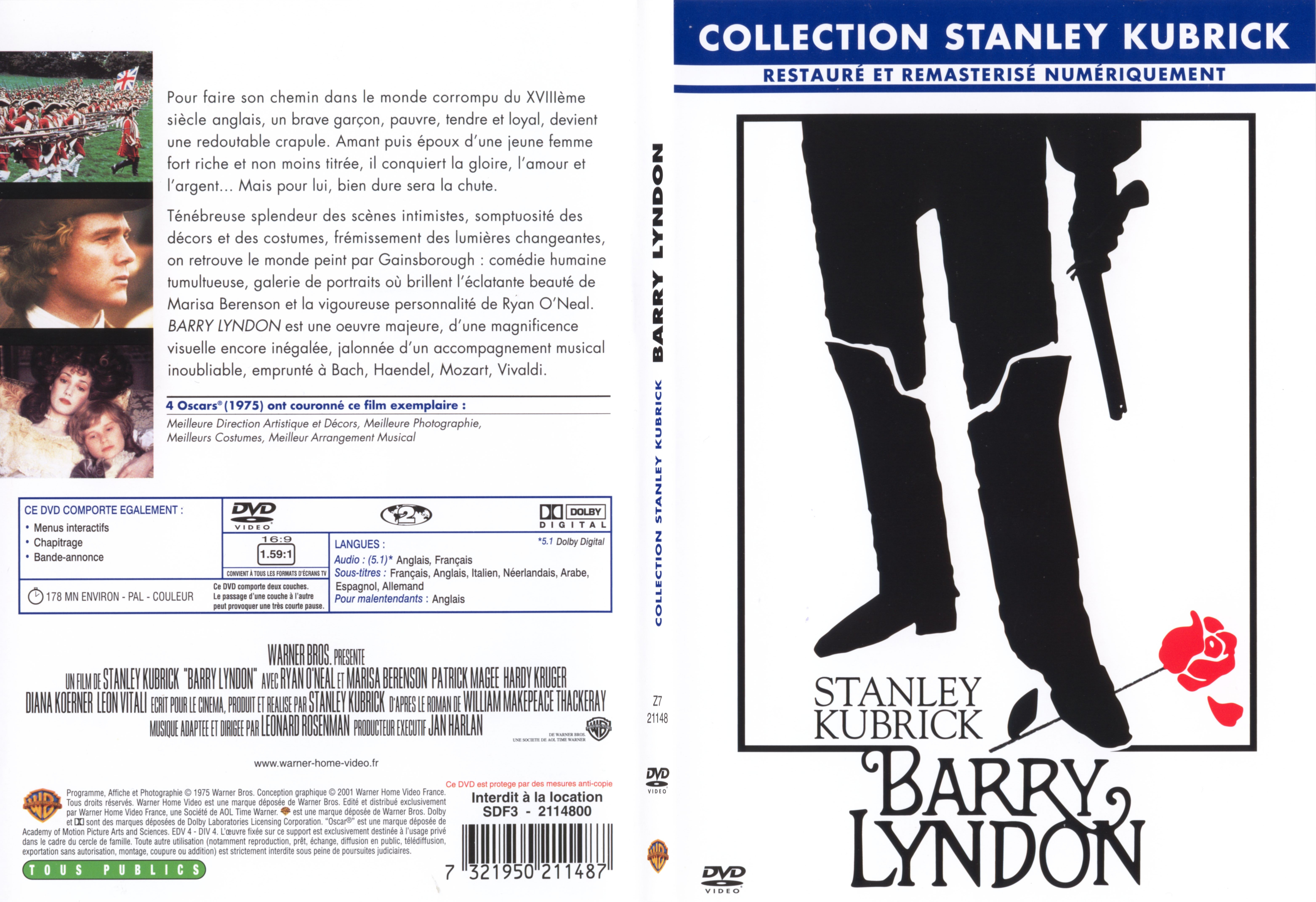 Jaquette DVD Barry Lyndon - SLIM