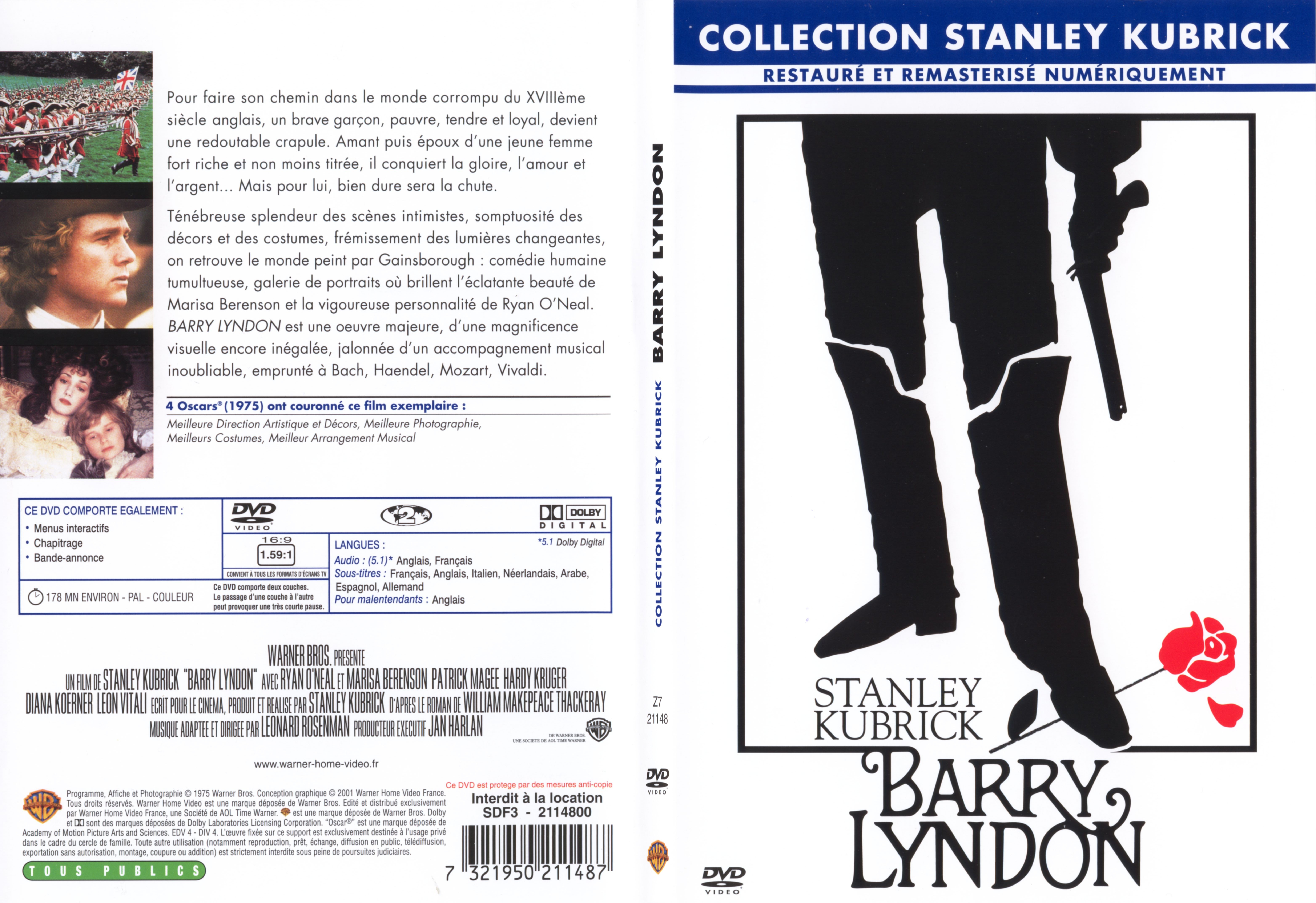 Jaquette DVD Barry Lyndon - SLIM