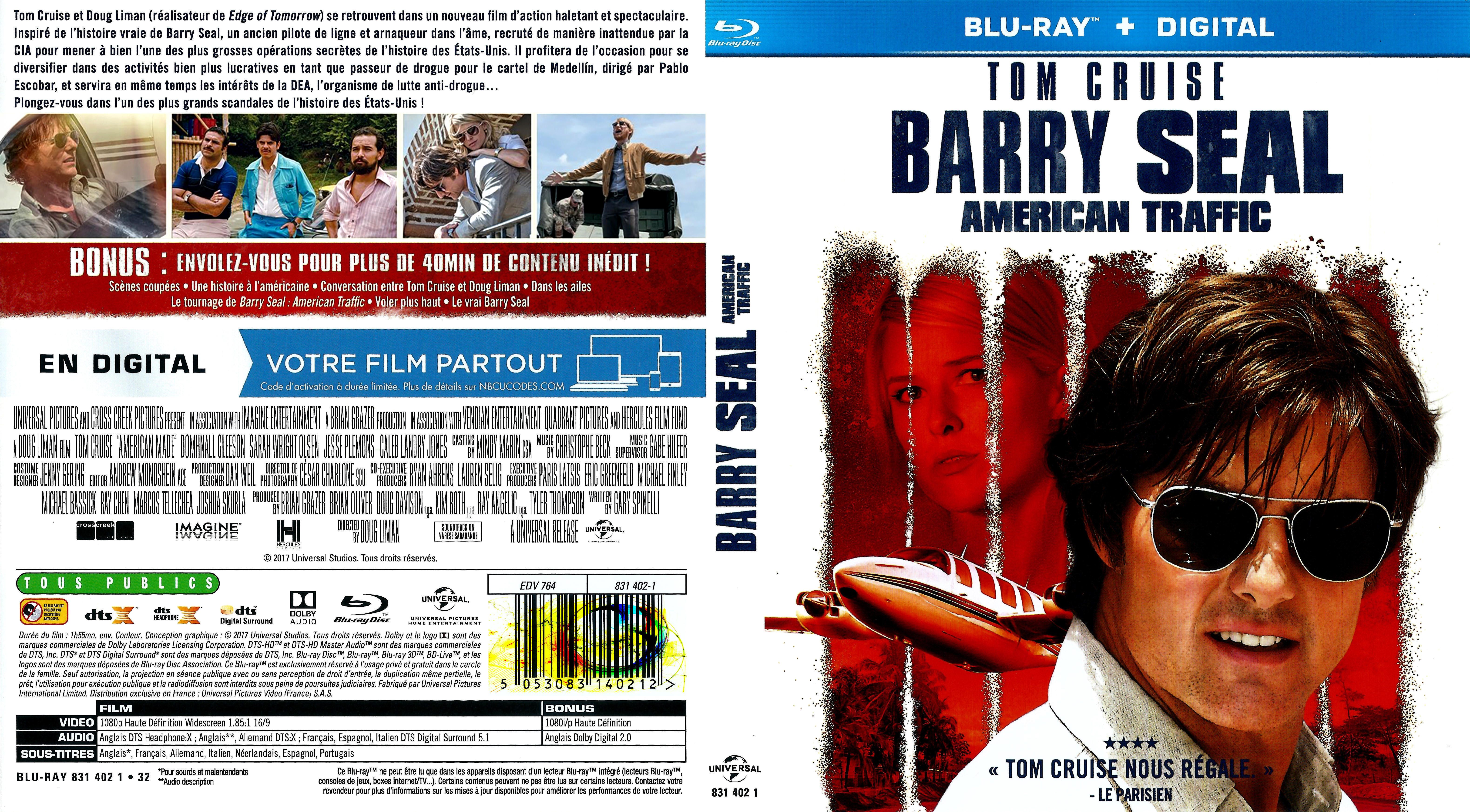Jaquette DVD Barry Seal american traffic (BLU-RAY)