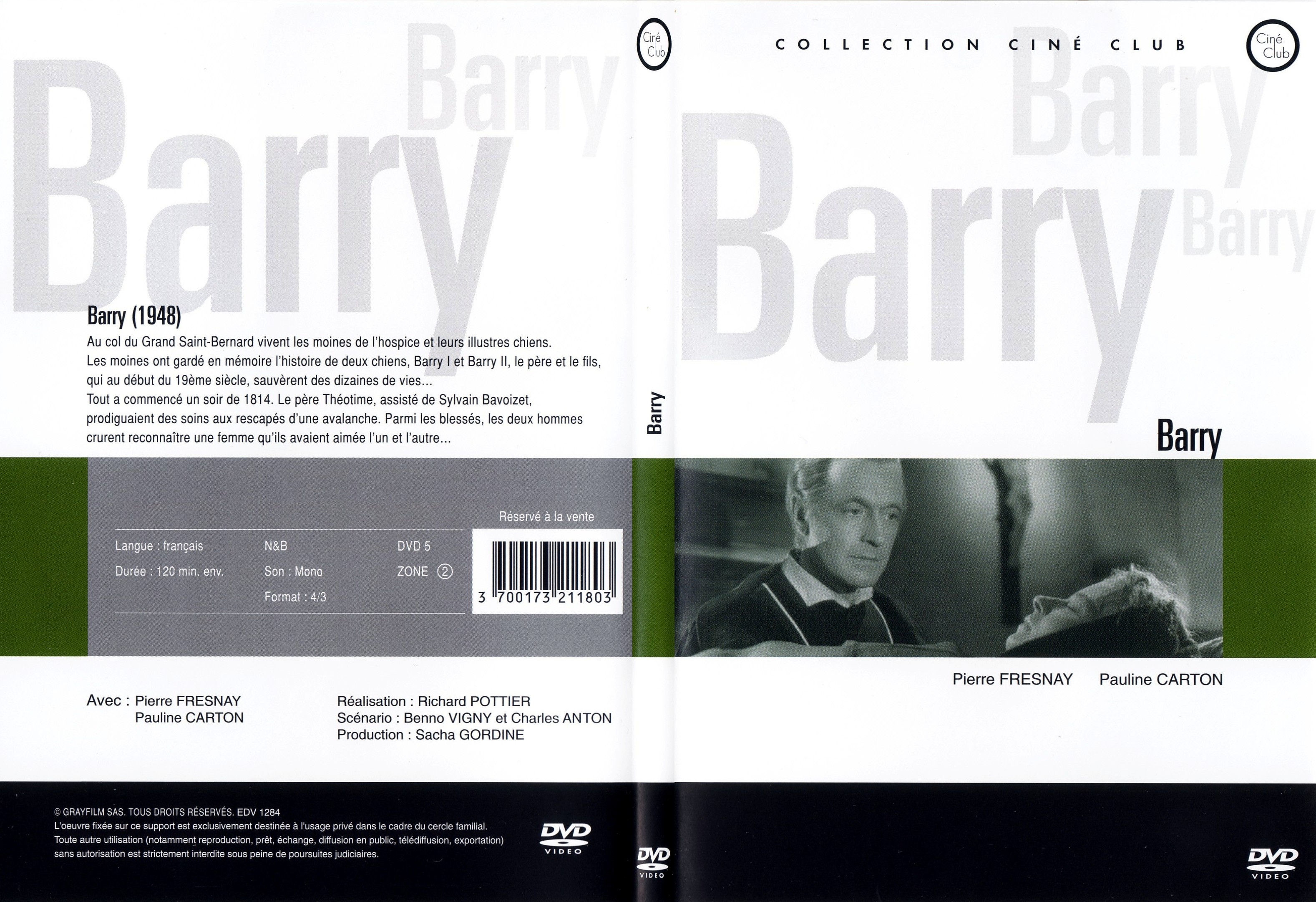 Jaquette DVD Barry - SLIM
