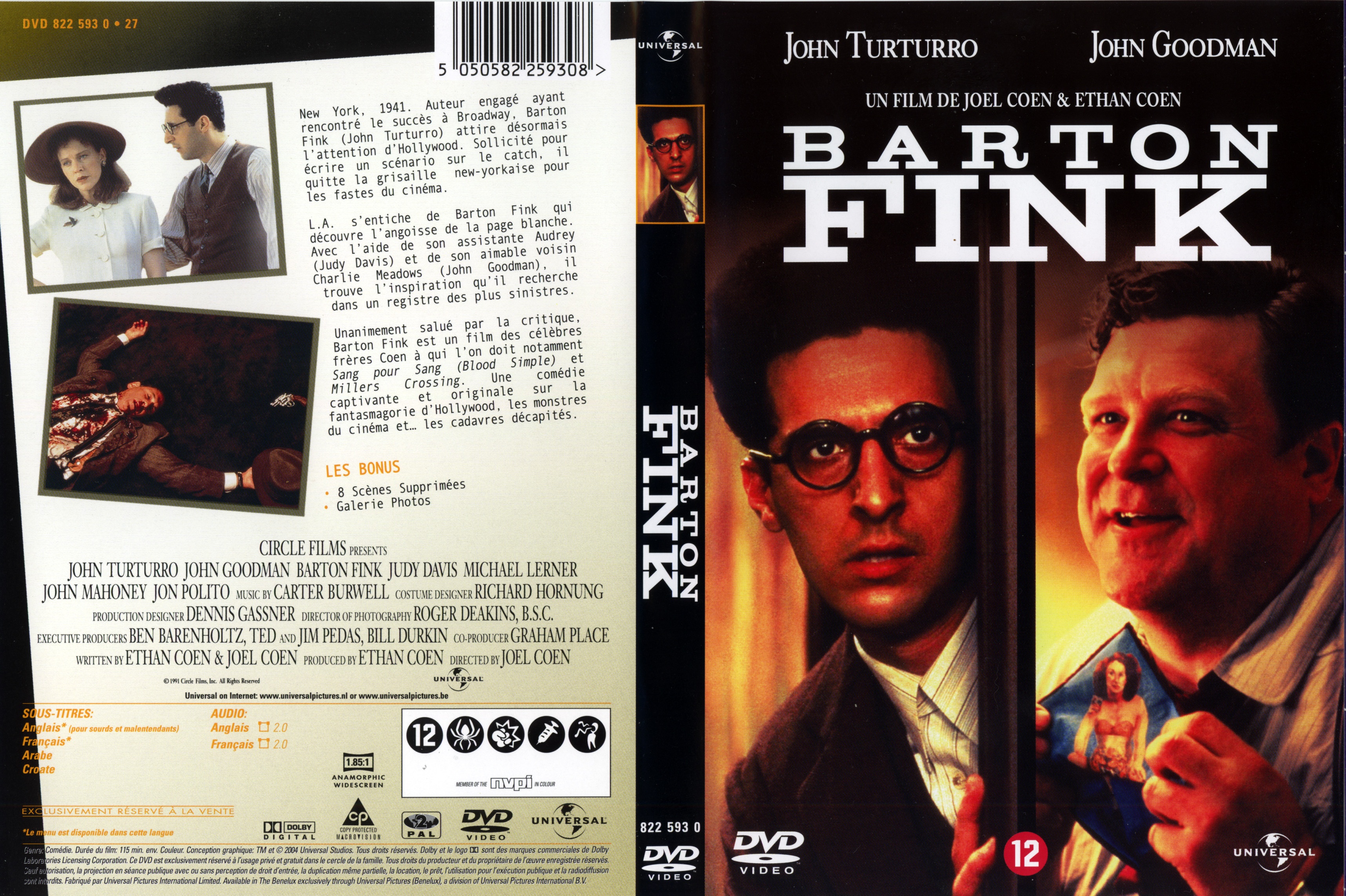 Jaquette DVD Barton Fink