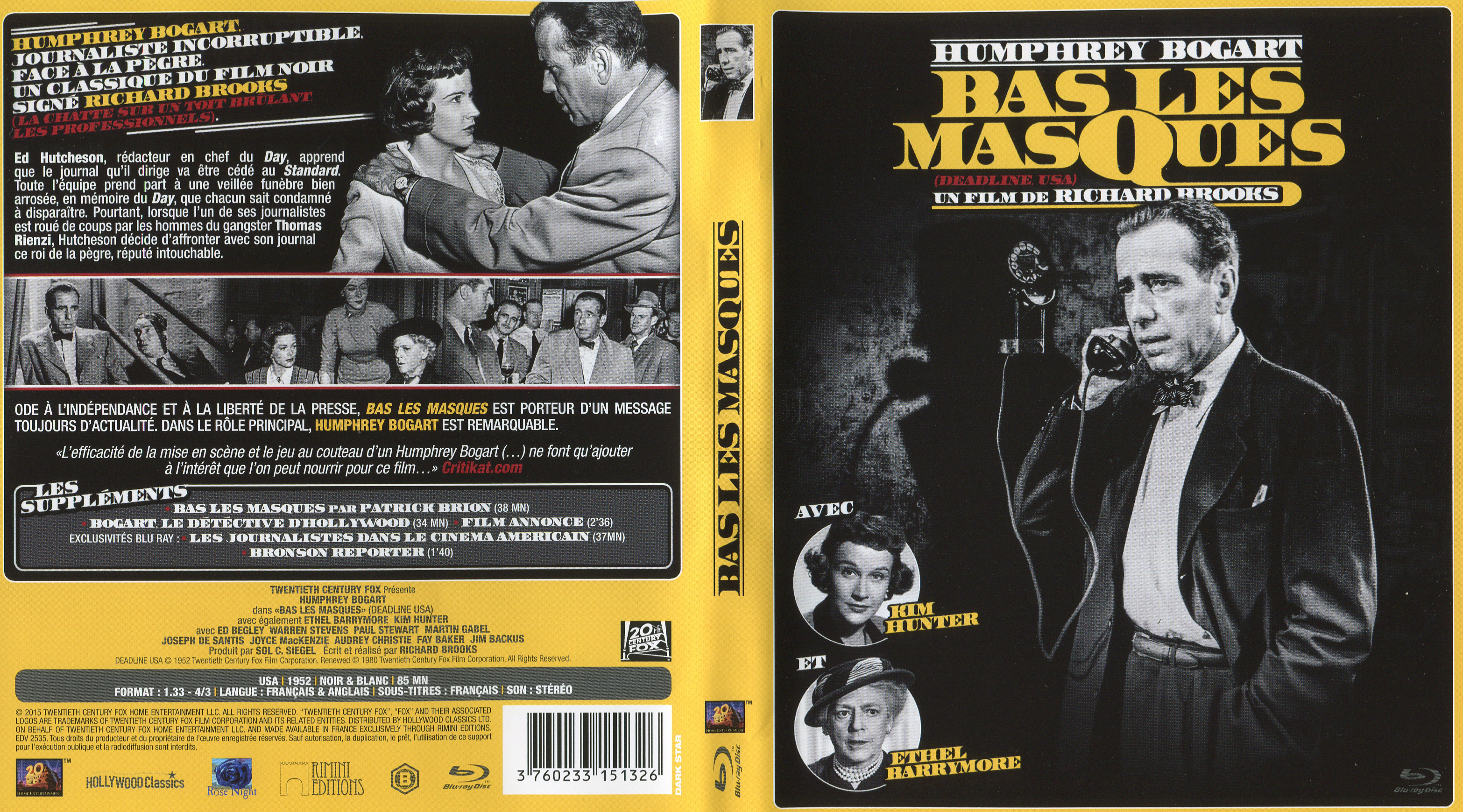 Jaquette DVD Bas les masques (BLU-RAY)