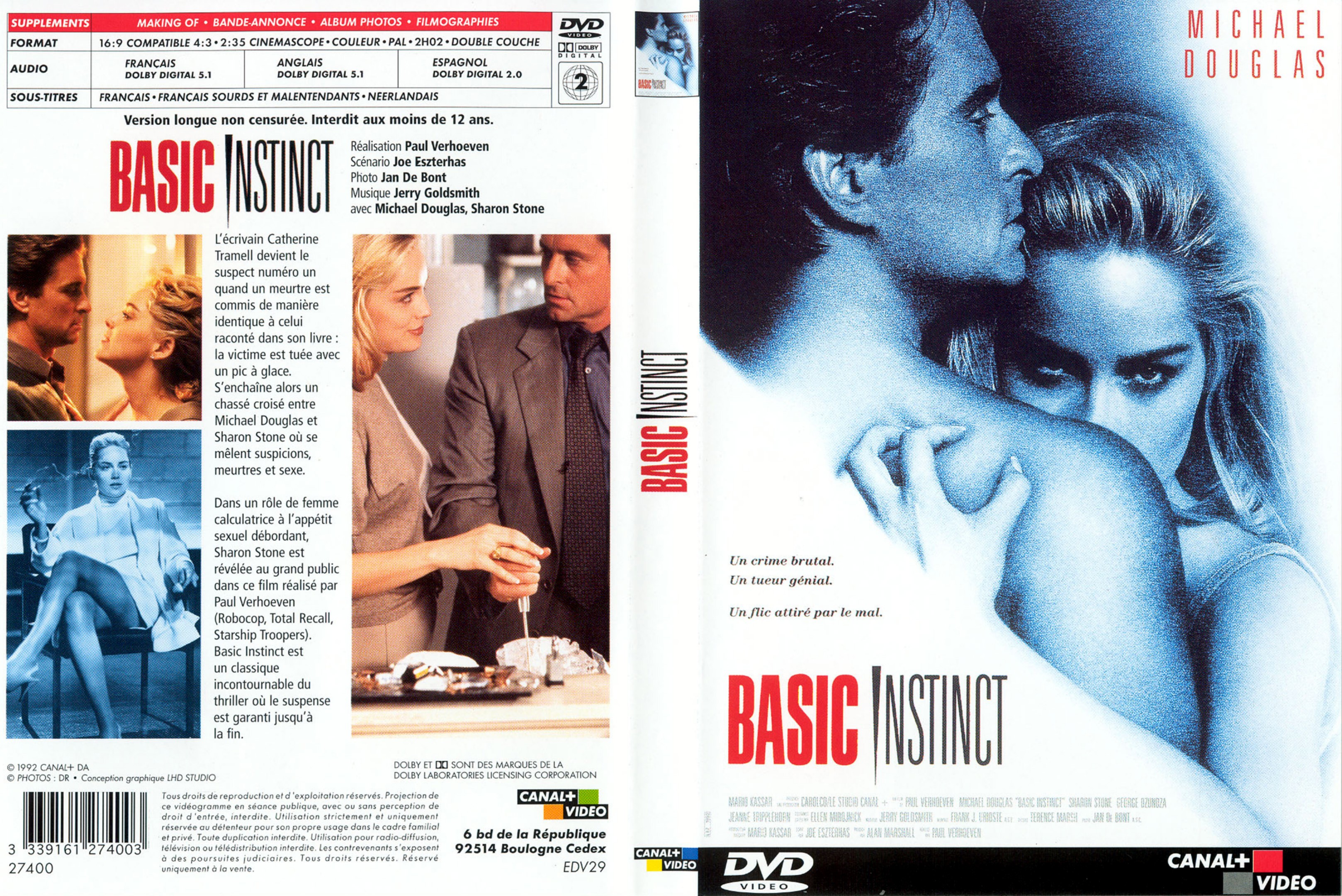 Jaquette DVD Basic instinct