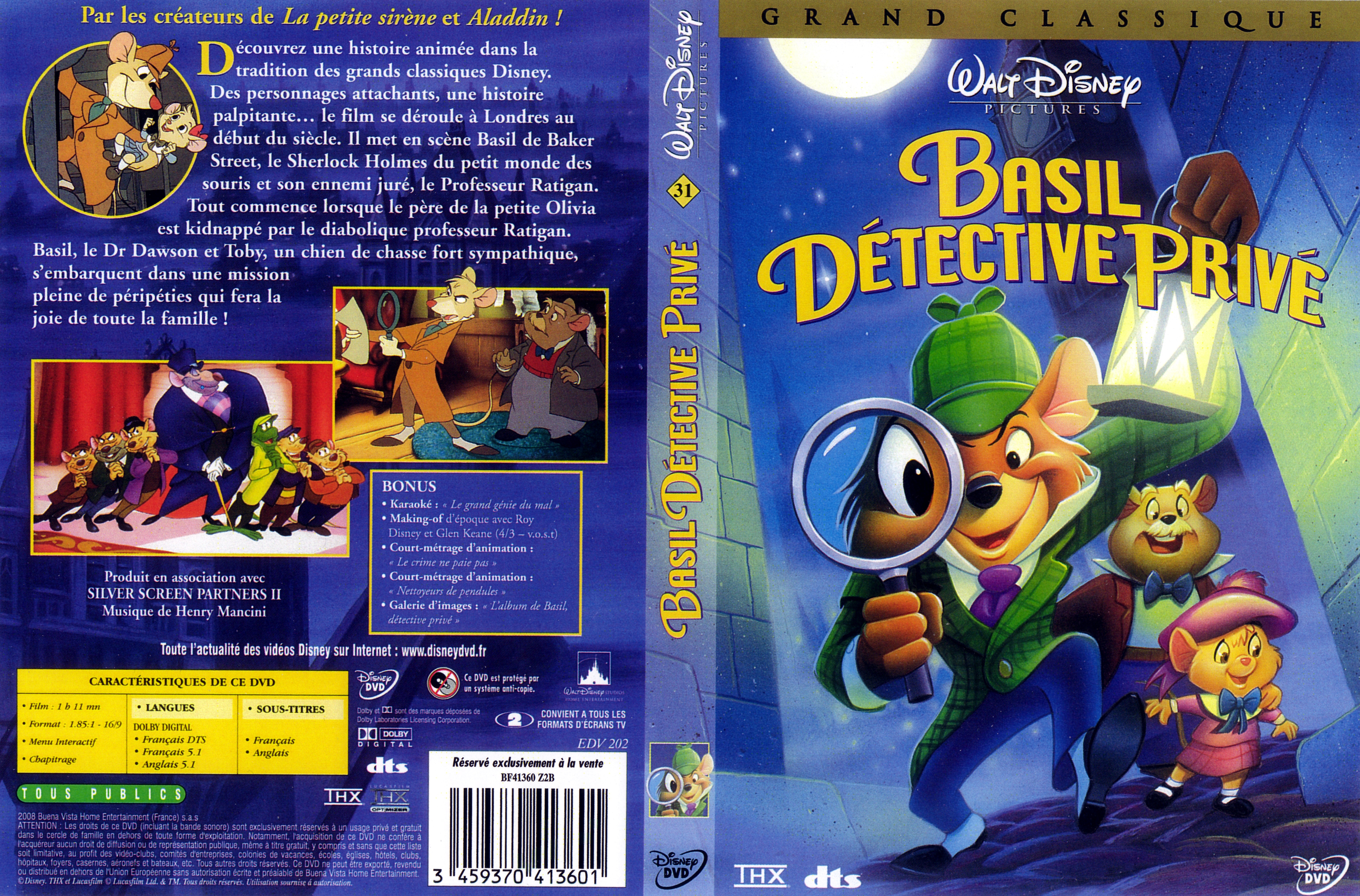 Jaquette DVD Basil Dtective priv v2