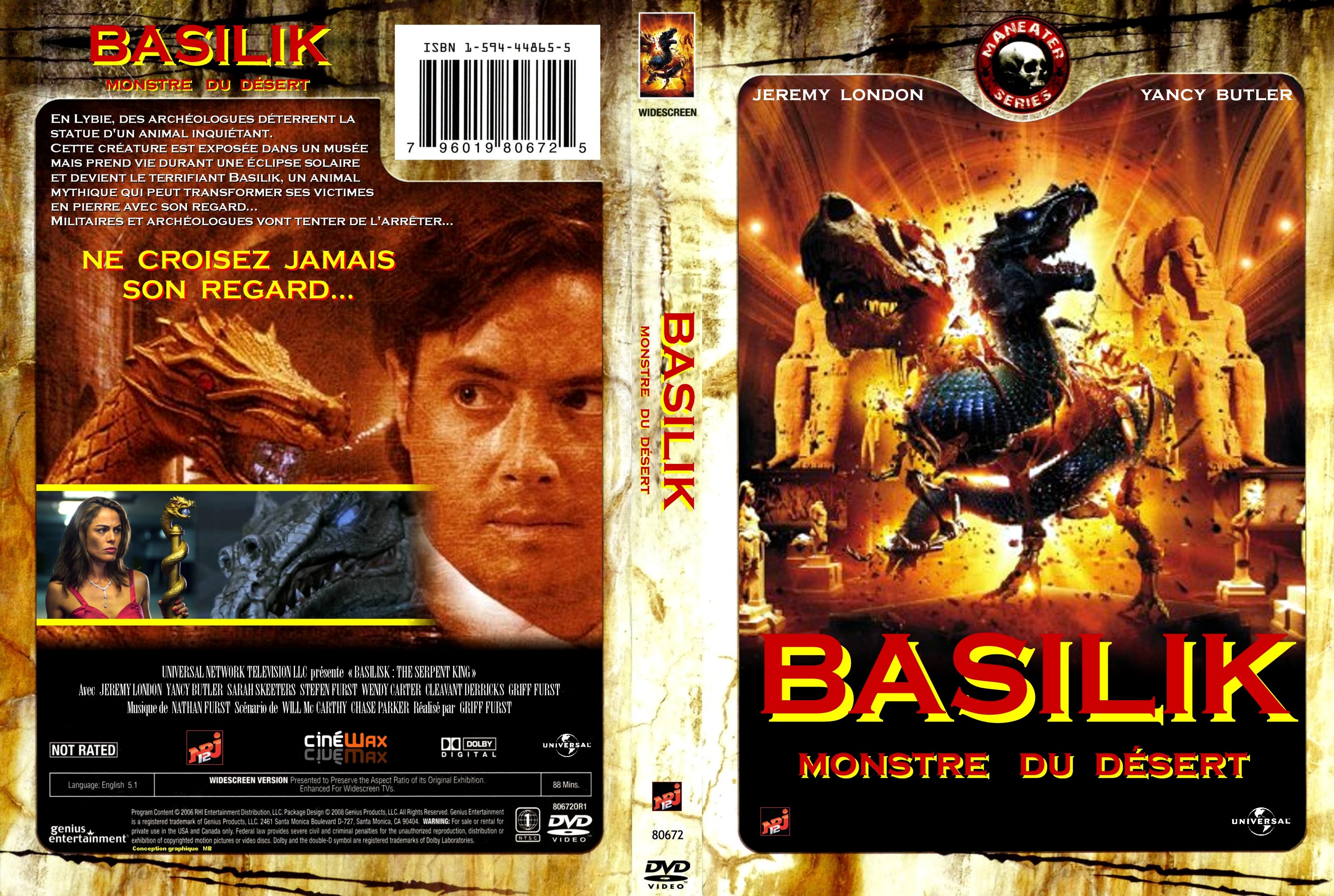 Jaquette DVD Basilik monstre du dsert custom