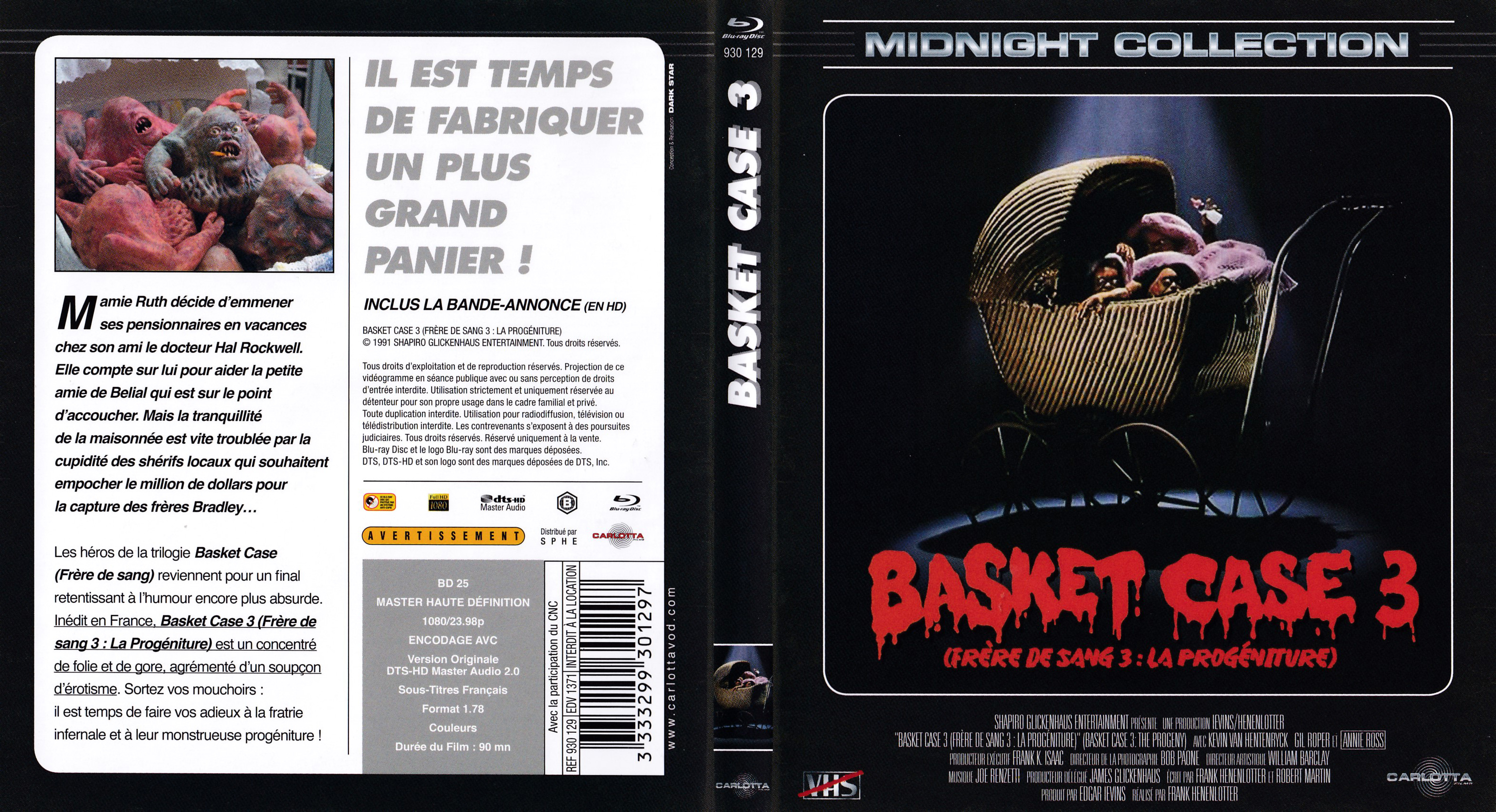 Jaquette DVD Basket case 3 (BLU-RAY)