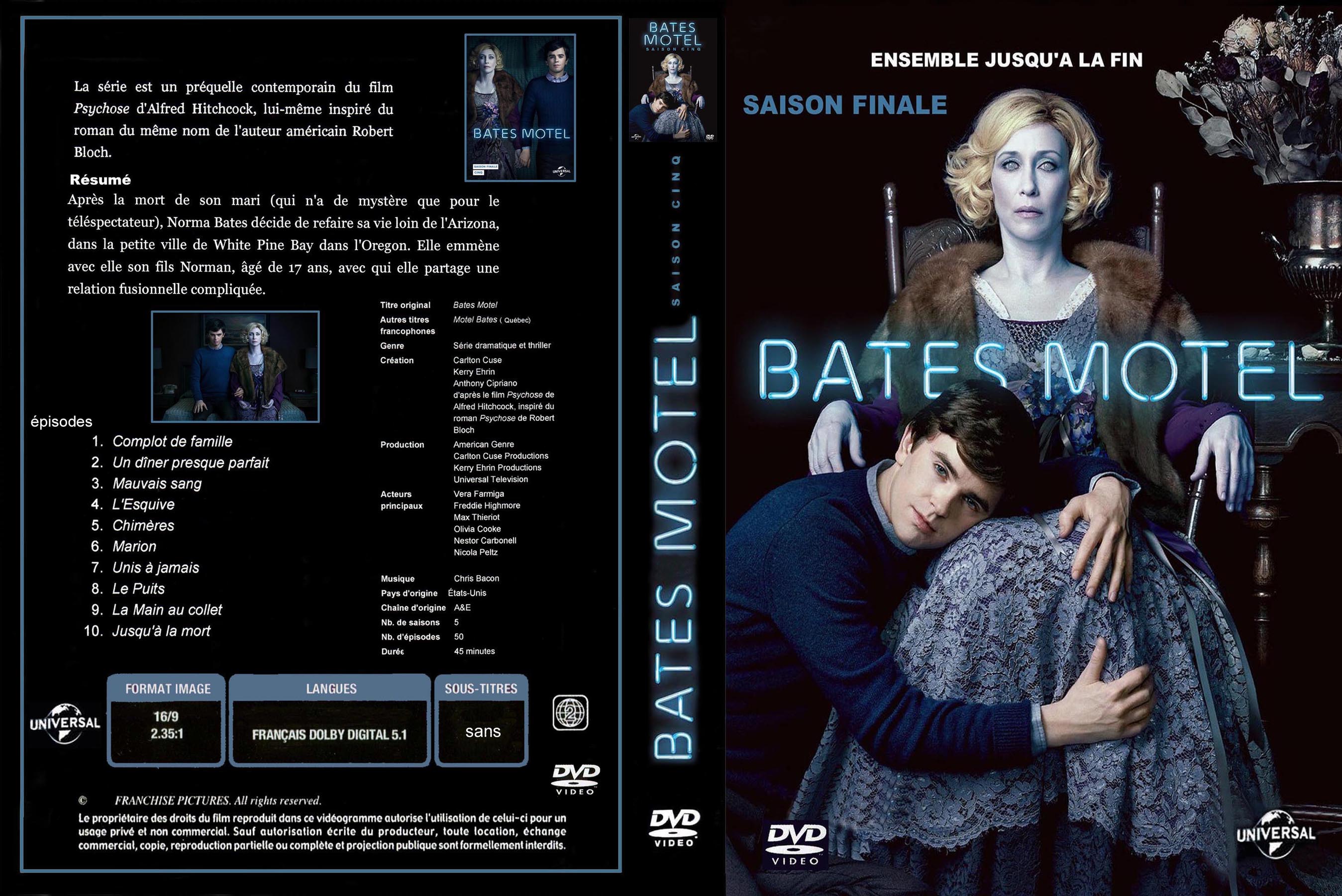 Jaquette DVD Bates Motel saison 5 custom