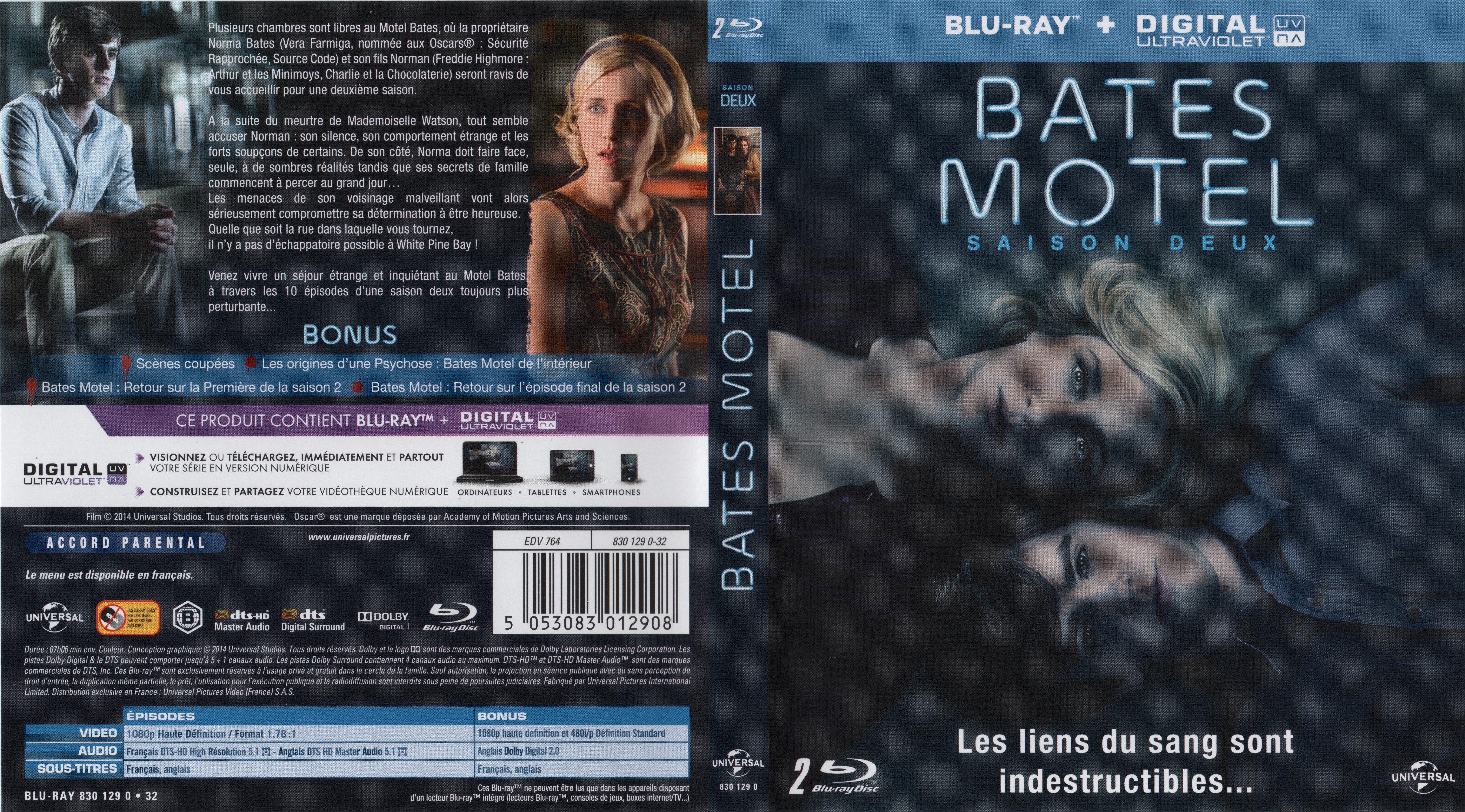Jaquette DVD Bates motel Saison 2 (BLU-RAY)