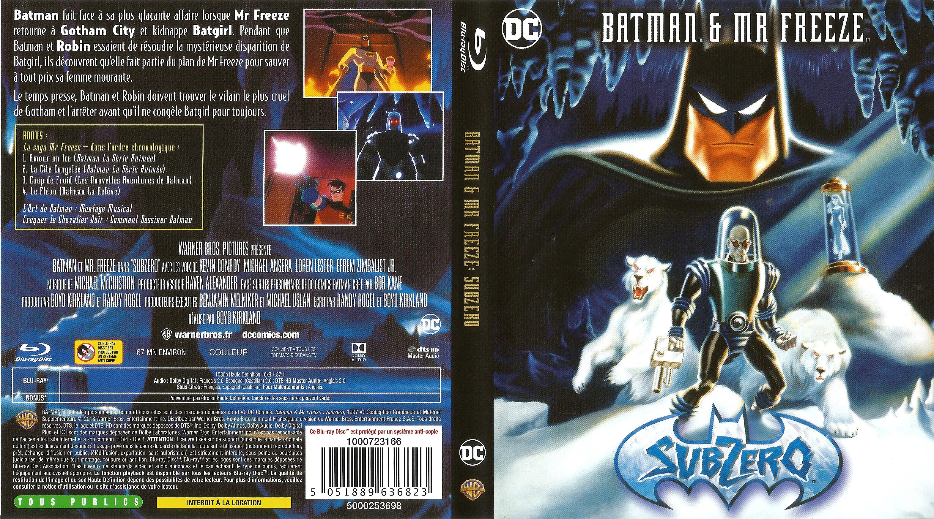 Jaquette DVD Batman & Mr Freeze SubZero (BLU-RAY)