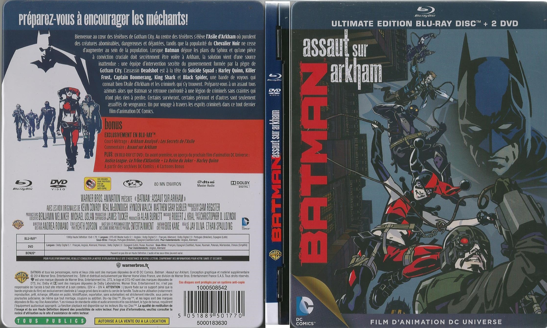 Jaquette DVD Batman Assaut sur Arkham (BLU-RAY)