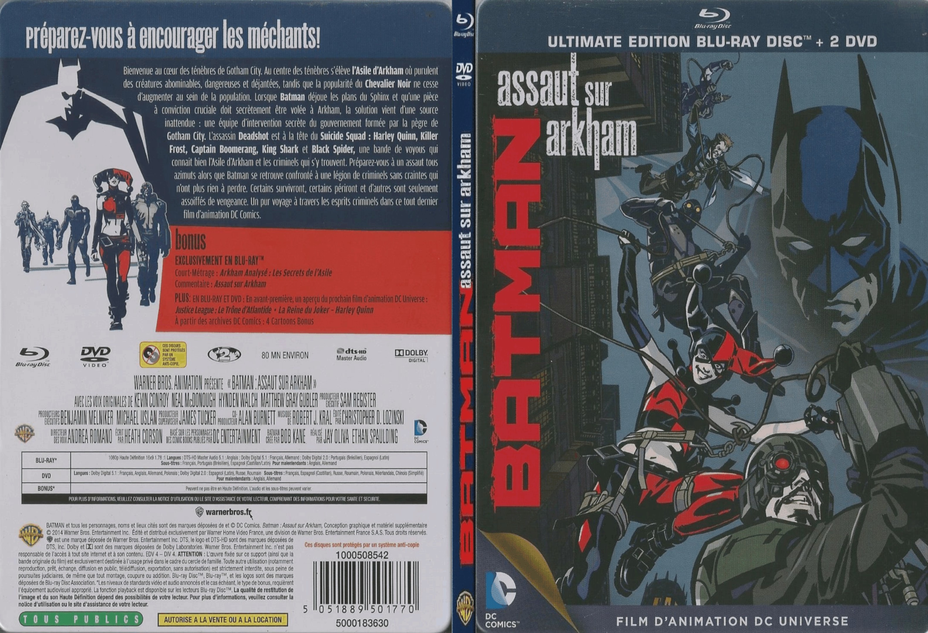 Jaquette DVD Batman Assaut sur Arkham - SLIM
