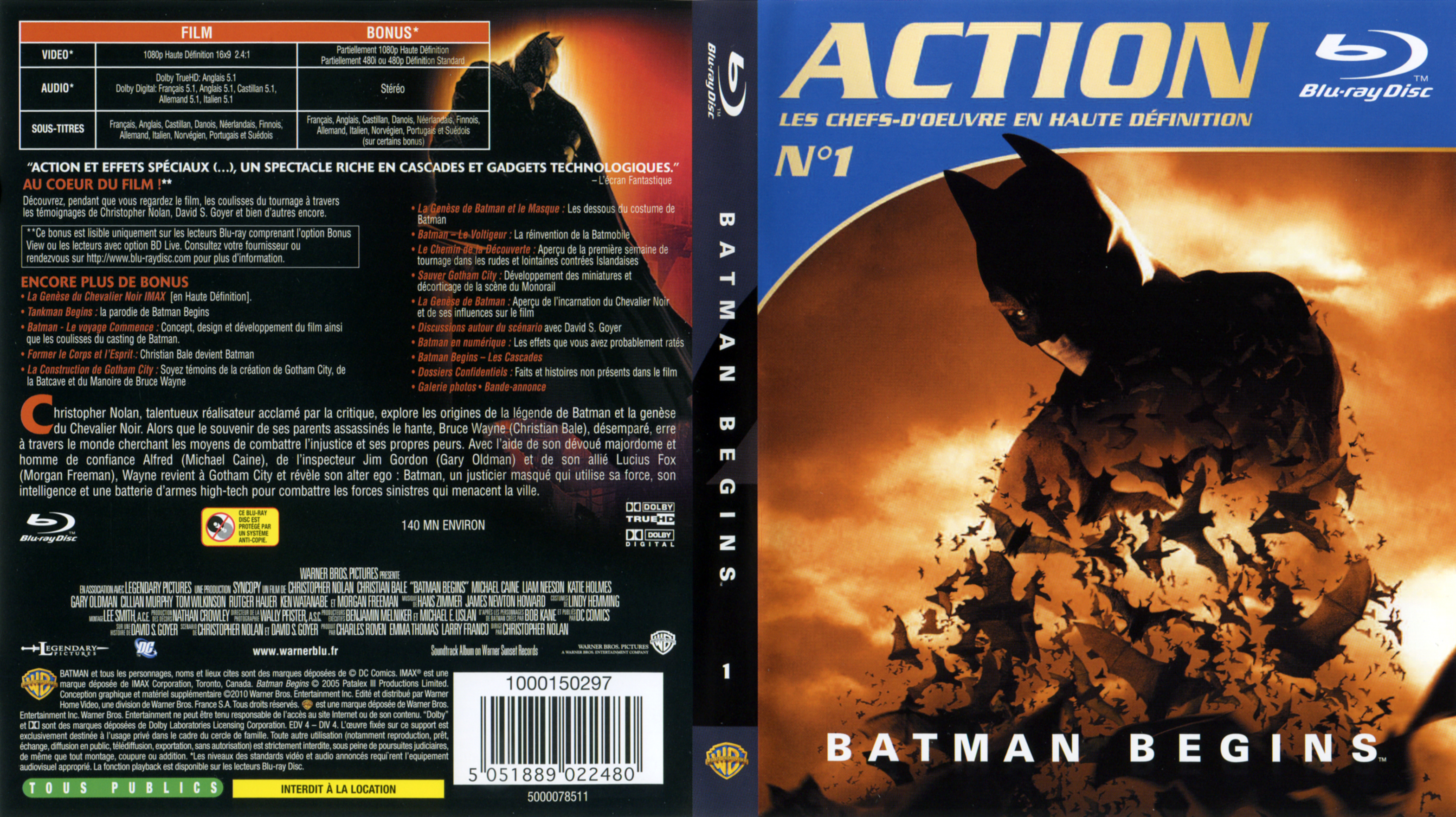 Jaquette DVD Batman Begins (BLU-RAY) V2