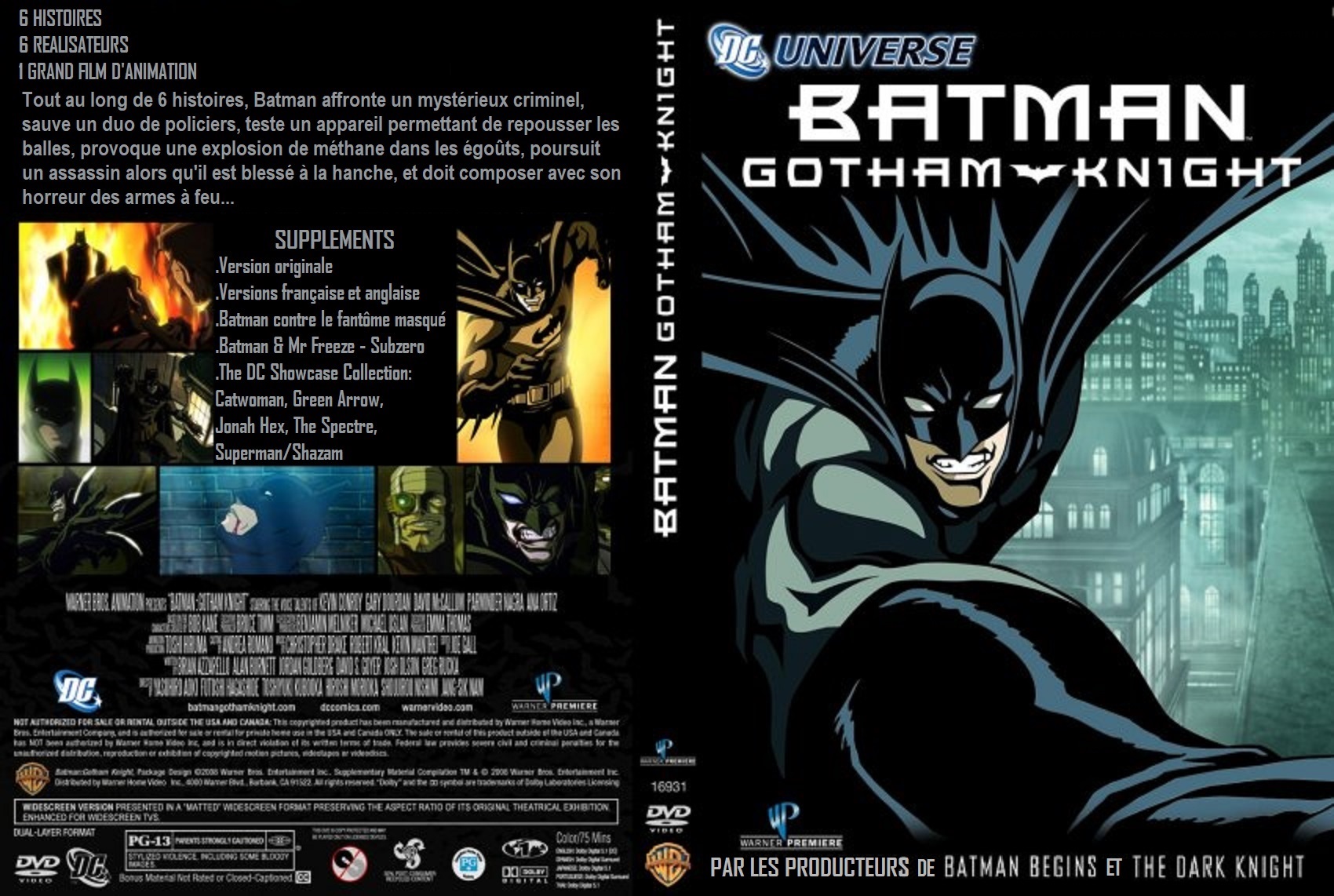 Jaquette DVD Batman Gotham Knight custom