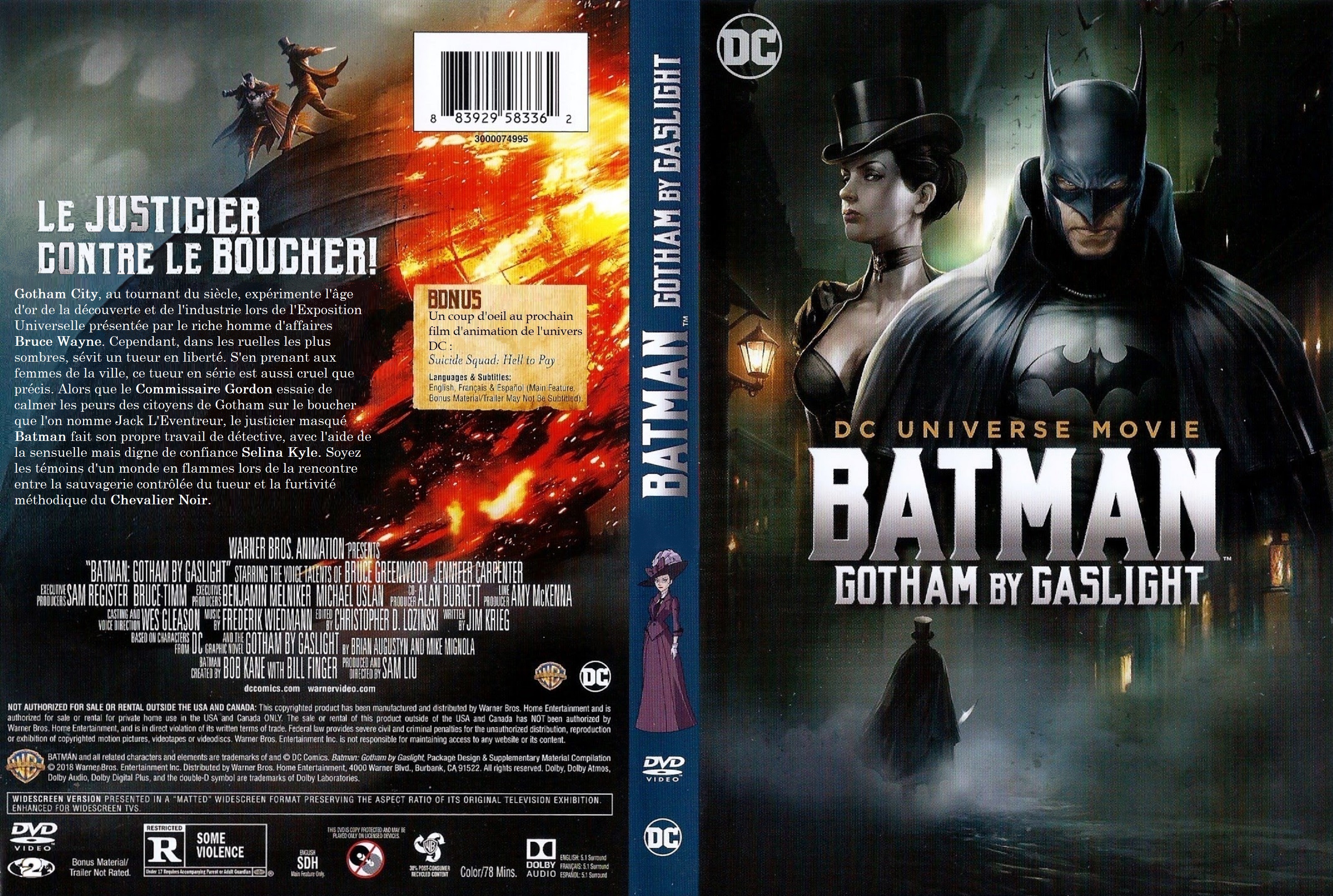 Jaquette DVD Batman Gotham by Gaslight custom v2