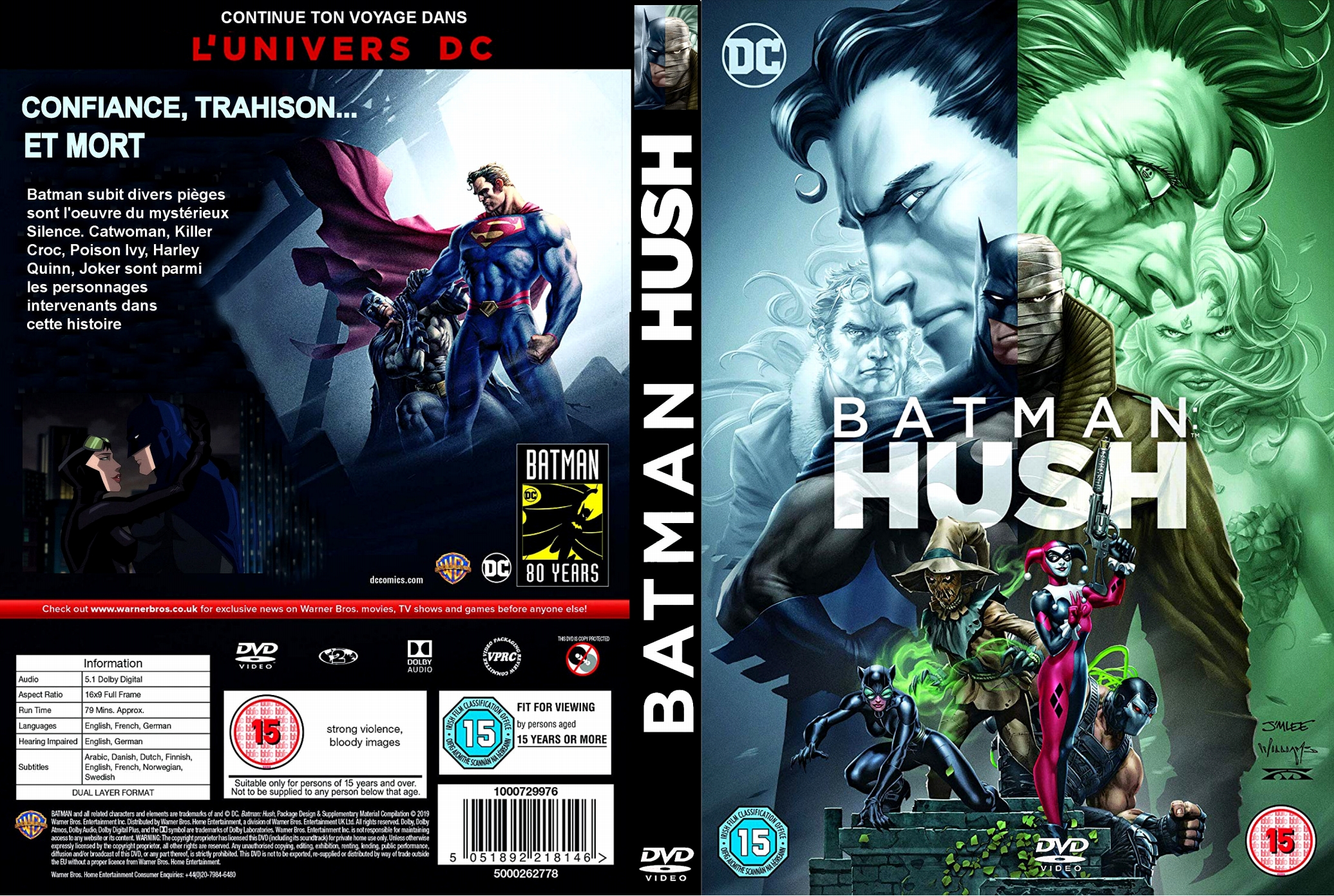 Jaquette DVD Batman Hush custom
