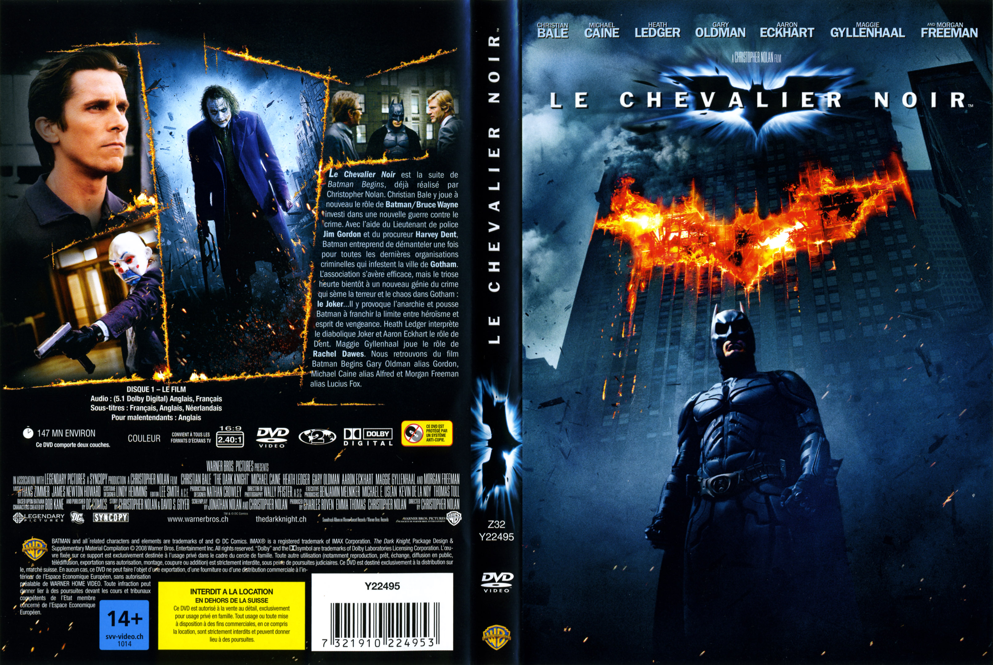 Jaquette DVD Batman Le chevalier noir